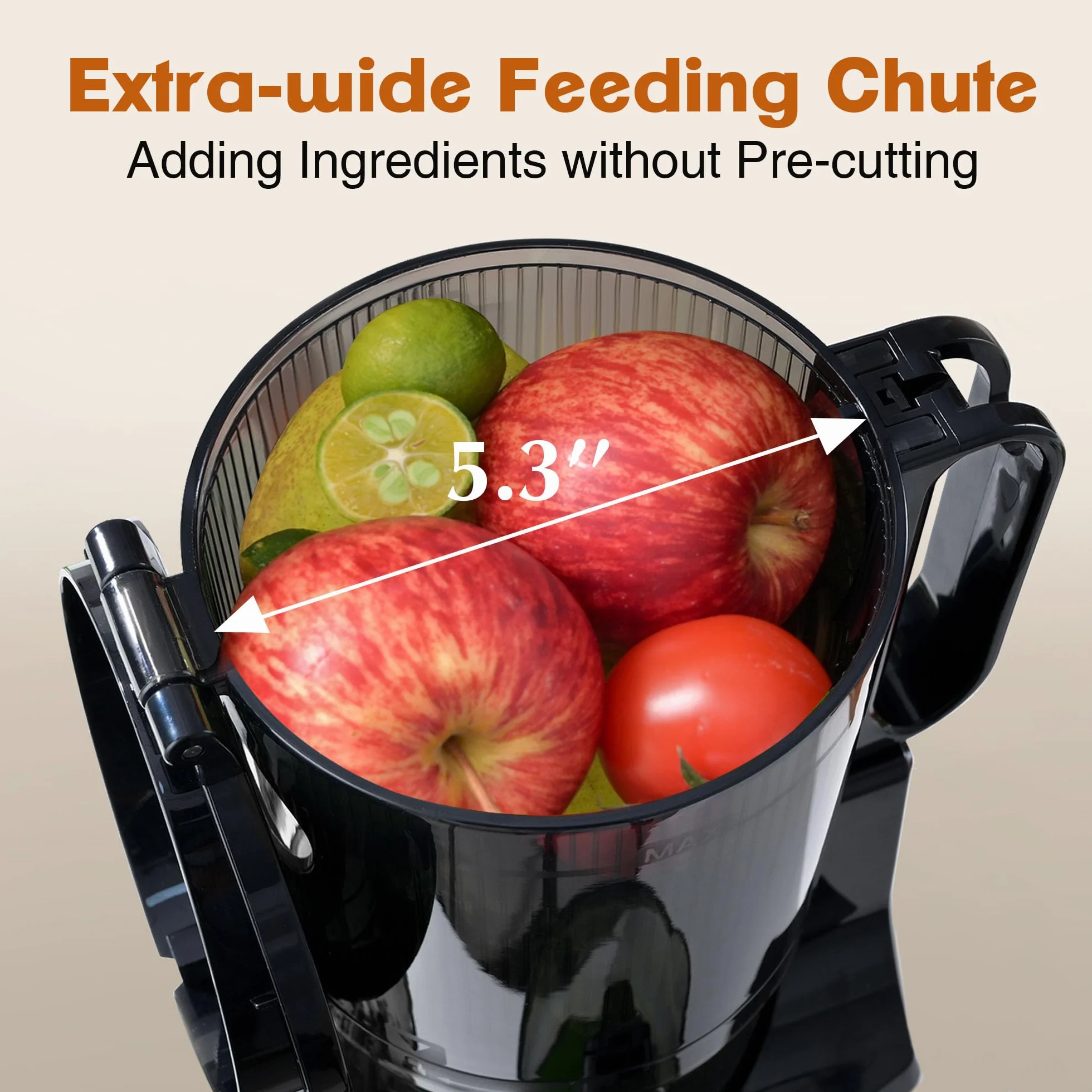 Fretta extractor de zumos y verduras,Exprimidor de Frutas y Verduras de 1,8 Litros con Triple Filtro,250W,fácil de instalar,desmontar y limpiar,Base de acero inoxidable (Rojo Puro)