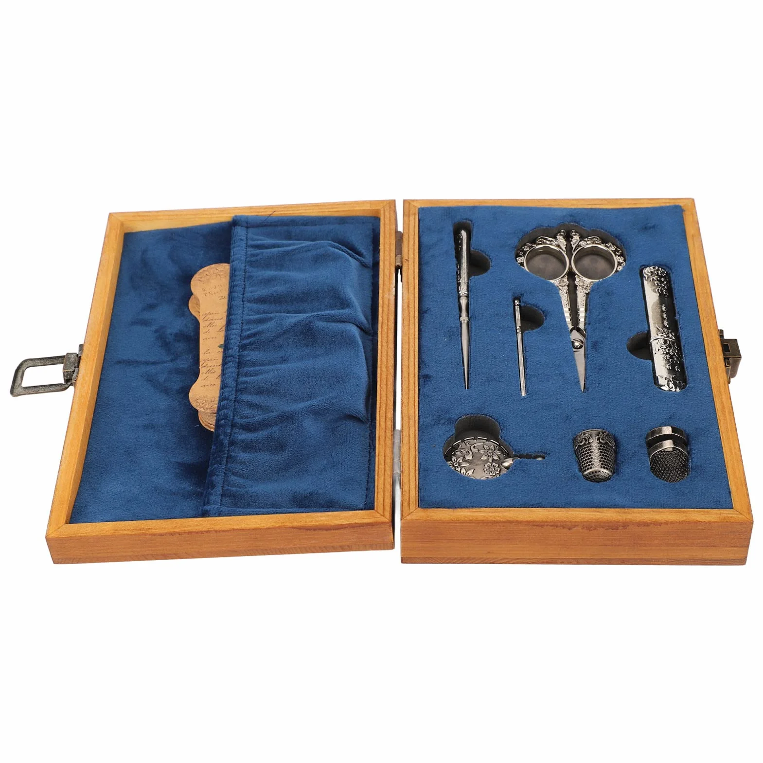 Juego de Tijeras de Bordado Vintage, Kit de Costura Duradero de Acero Inoxidable para Manualidades Caseras (Plata)