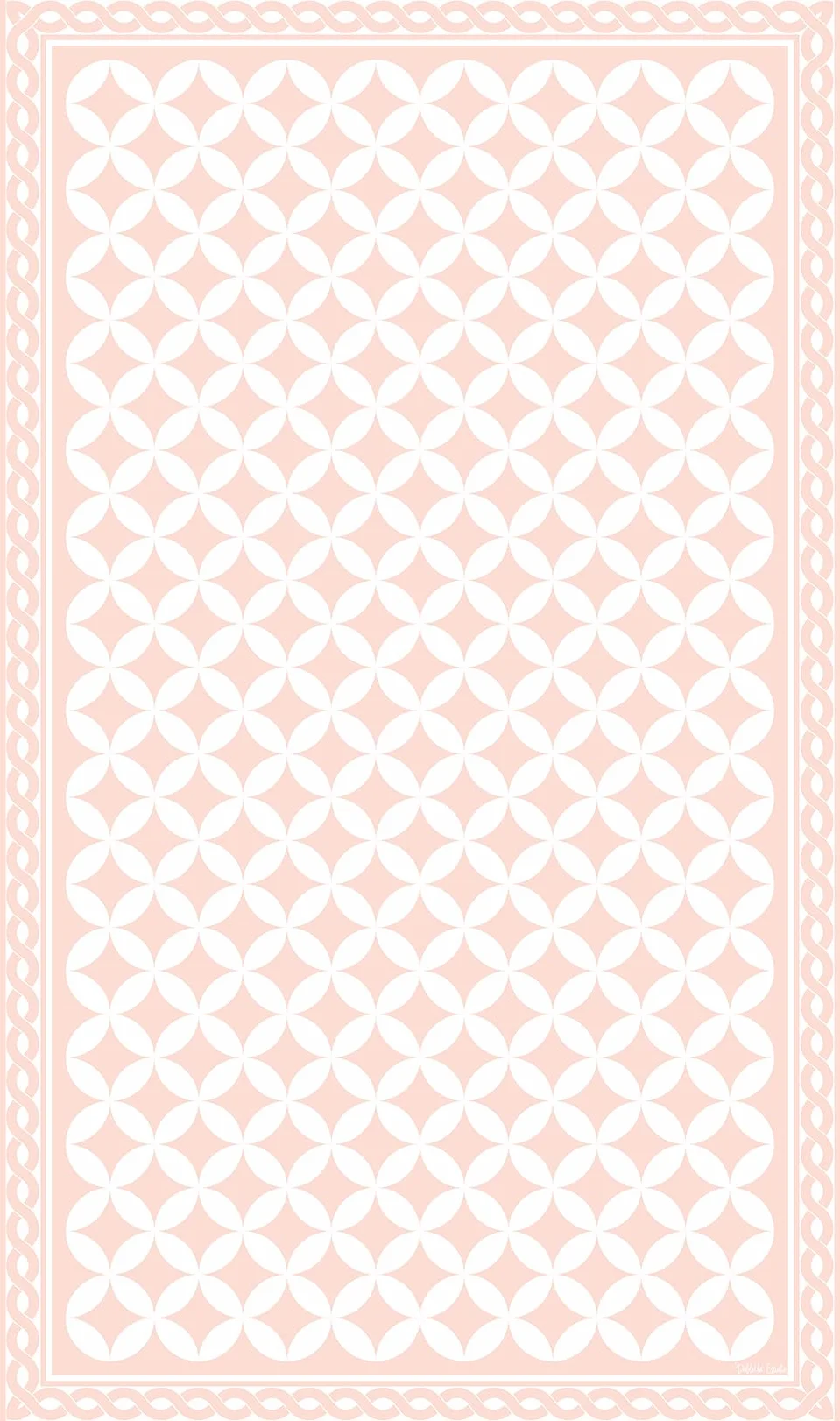 DobleUve Estudio Alfombra Vinílica Hidráulica 21 | Color Rosa | 65x110 cm | Alfombra Cocina Lavable Antideslizante | Alfombra Vinilica | Suelo Vinílico | Alfombra Vinilo Salón