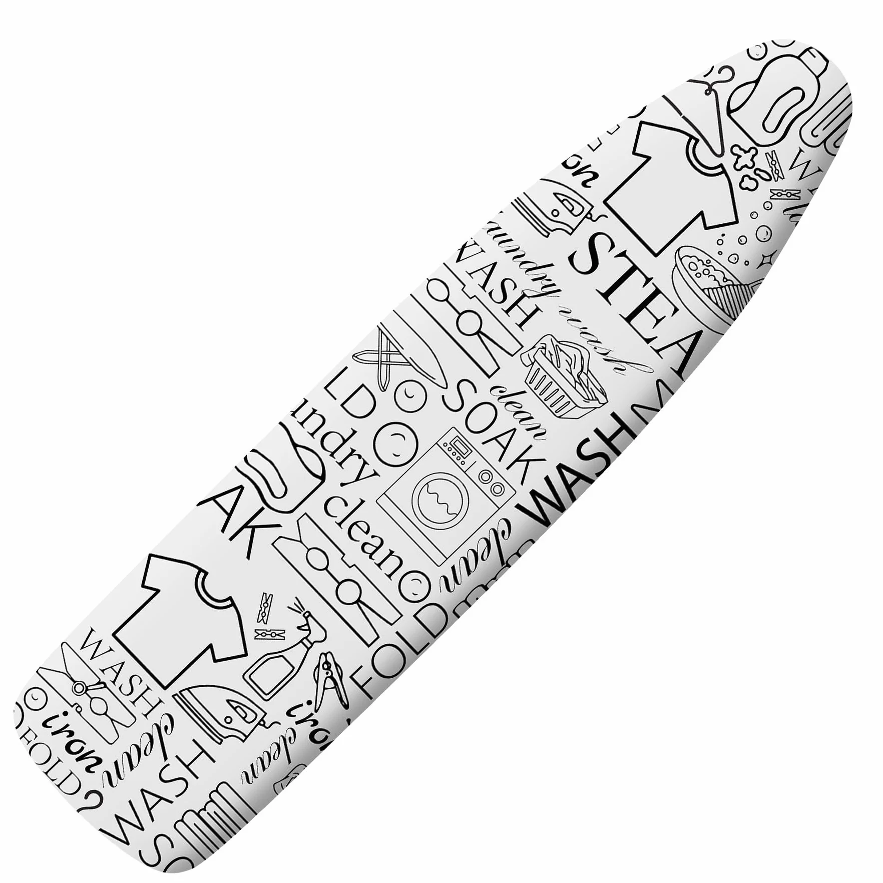 Funda y almohadilla extra gruesa para tabla de planchar de 15 x 54 pulgadas, resistente a la abrasión y a las manchas, bordes elásticos, Art of Life Iron Sew Laundry Wash