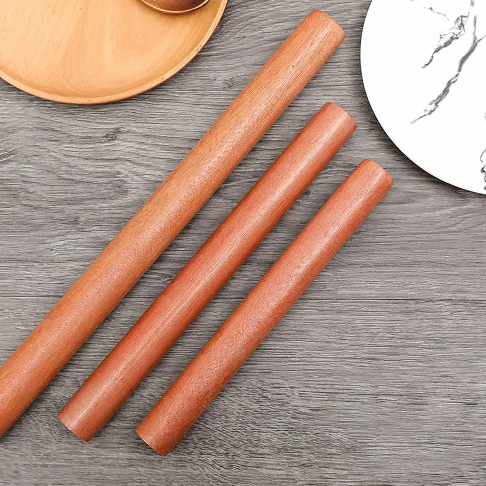 Rodillo de madera Rodillo para masa Rodillos de amasar, rodillo de amasar de madera vertical, herramientas for hornear de madera de haya, Pin de pelado de madera(25cm)