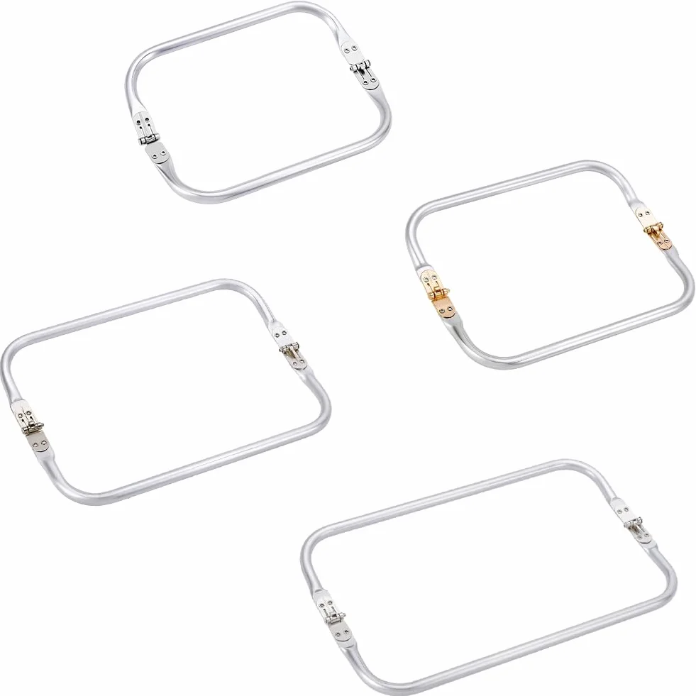 Beebeecraft 4 Piezas Cierres Tipo U Asas para Bolsos Crochet, Metalicas 20/22/25/30cm