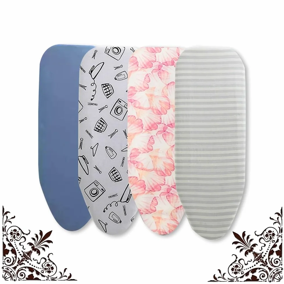 Tabla de Planchar de 33 x 91 cm con Acolchado, Funda Ajustable de algodón con Acolchado, Funda de Repuesto y Almohadilla Resistente a Quemaduras (Blanca)