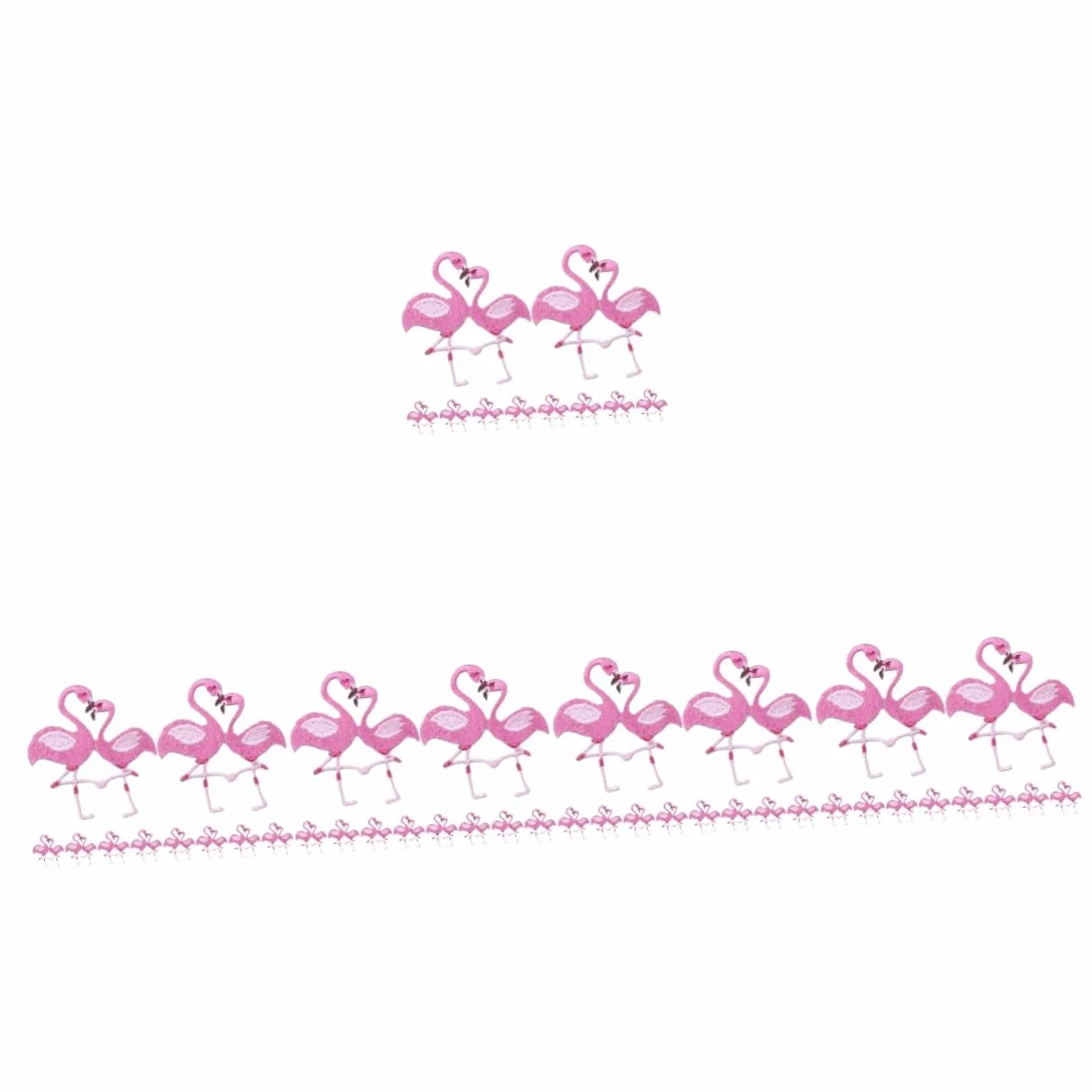 Uonlytech 5 series Parche Bordado Con Diseño De Dibujos Animados Parches Para Ropa Con Agujeros Parche De Flamenco Parche Pequeño Para Planchar Parches Para Ropa Parches 10 piezas x 5