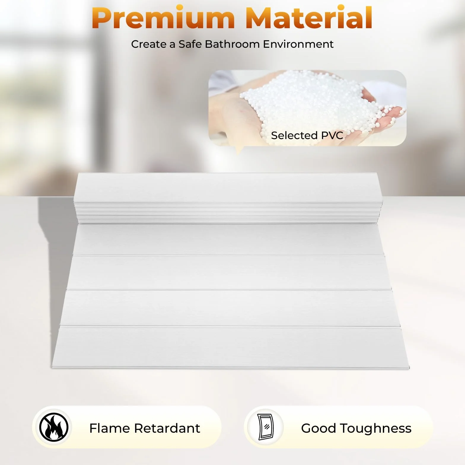 Cubierta de bañera plegable de PVC, 170 x 75 cm, impermeable, resistente al polvo, para todos los baños estándar (blanco)