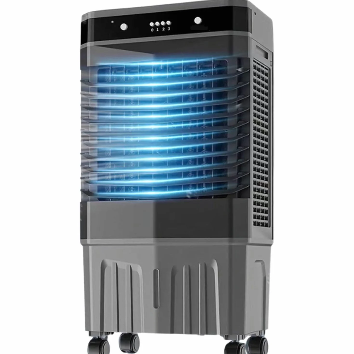 Aire acondicionado portátil 3 en 1, unidad de CA de bajo consumo con control remoto, oscilación de 120°, tanque de agua de 50 L, temporizador de 12 horas, ventilador de refrigeración para habitación