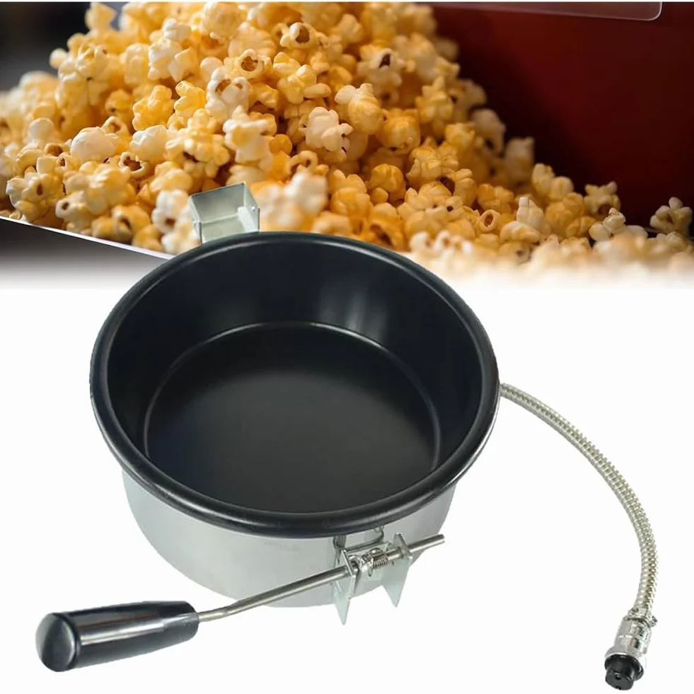 Recipiente de Repuesto para Máquina de Palomitas de Maíz de Aire Caliente, Recipiente Antiadherente con Elemento Calefactor Anular (3 Orificios de 15 Mm)