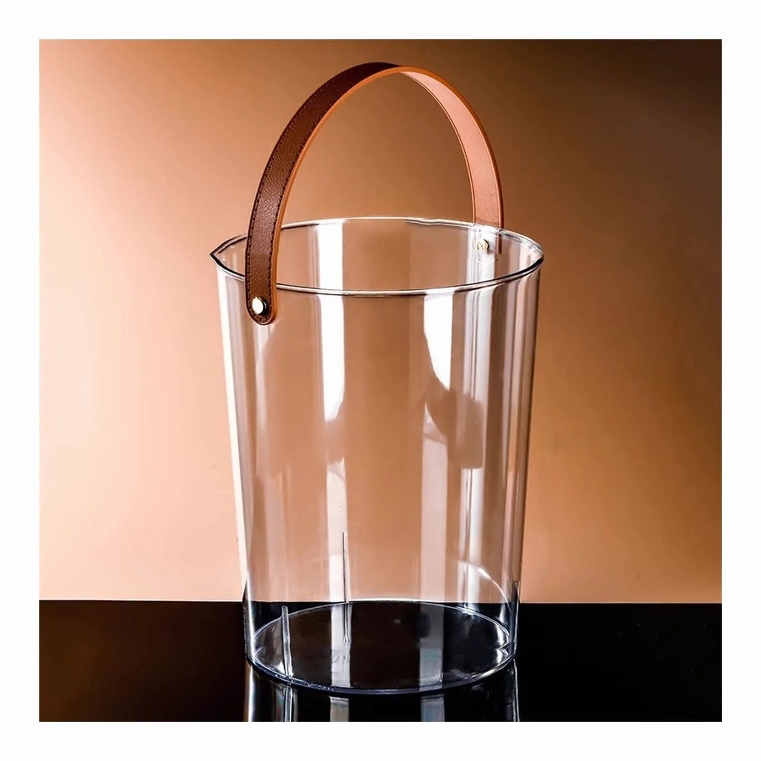 Cubiteras Cubitera de plástico Transparente for Fiestas, Enfriador champán Grande Redondo o Botellas Vino clásico, Puede acomodar 1-2
