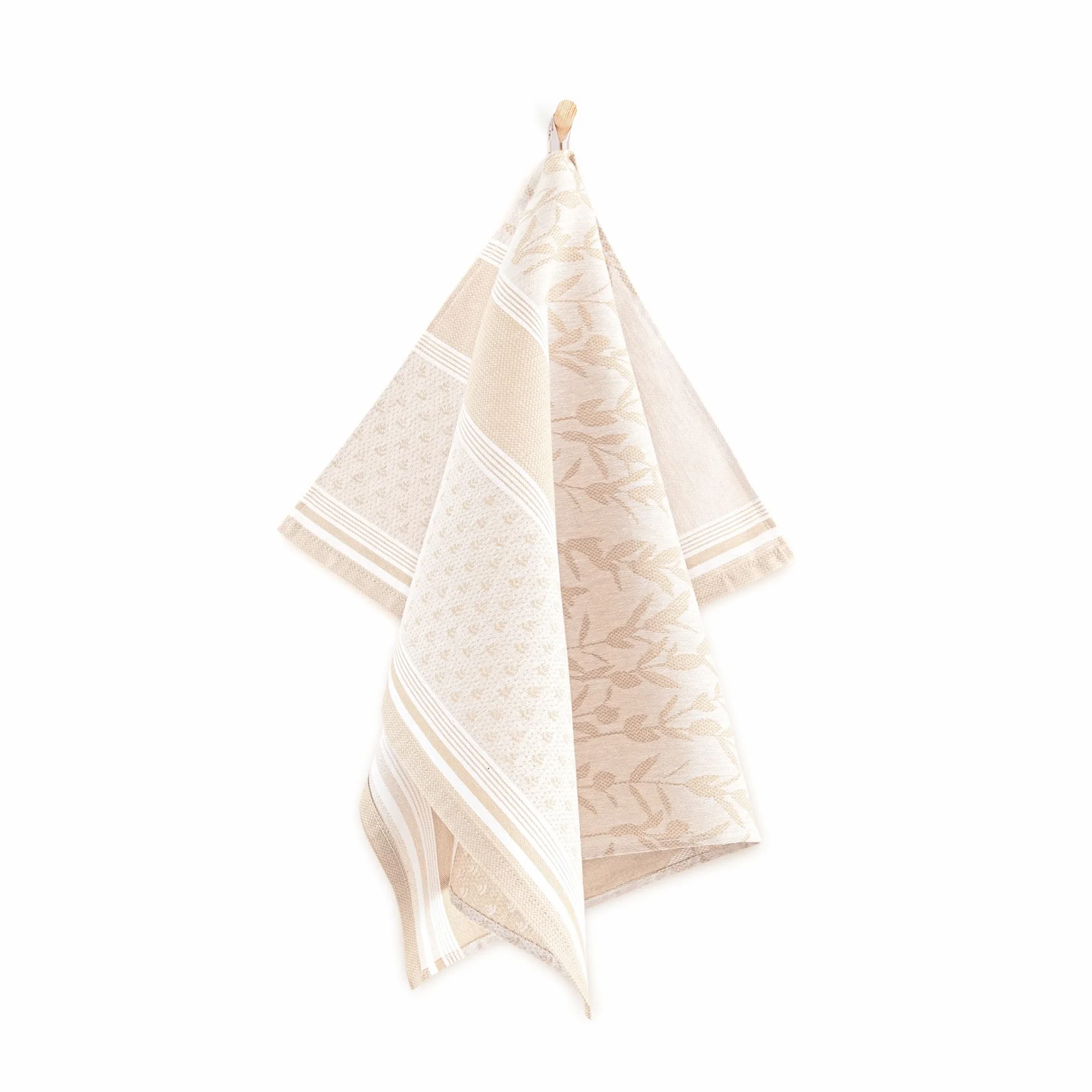 Zwoltex – Juego de Toallas de Cocina, 10 paños de Cocina 50x70cm Hierbas, paños absorbentes, 100% algodón orgánico 200g/m2, Toallas de algodón con Certificado Oeko-Tex - Verde/Beige/Gris