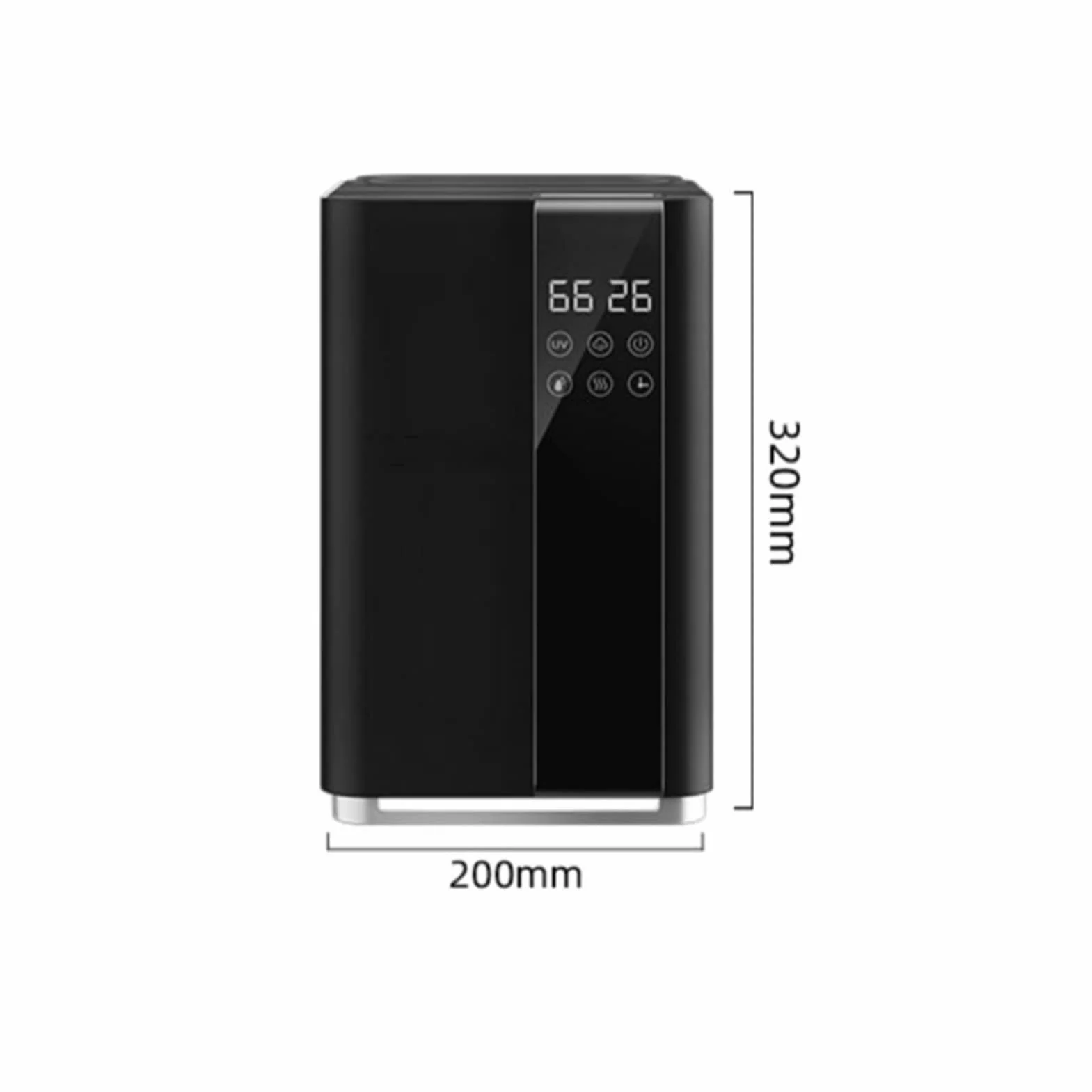 Humidificadores de Aire Humidificadores for la habitación grande del dormitorio, 5L Fresco y cálido Top Top Humidificador de tiempo con 3 velocidades Humidistat, apagado automático, negro Silencioso H