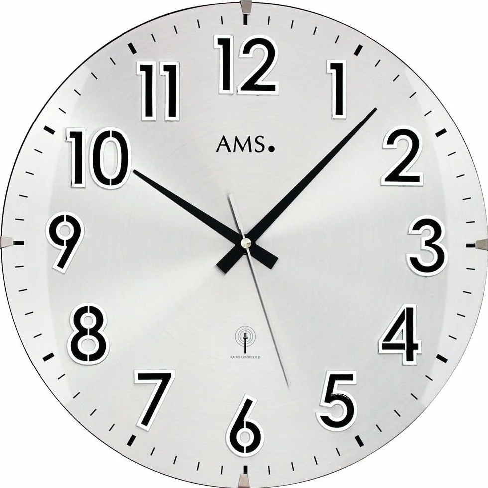 AMS. Design 5973 - Reloj de pared redondo con números grandes