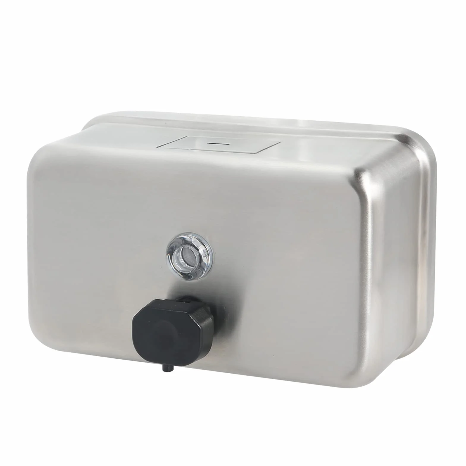 Stardrix Dispensador de jabón de pared de acero inoxidable resistente, 1100 ml, con forro a prueba de corrosión y bomba antifugas para baño comercial y hogar (horizontal)