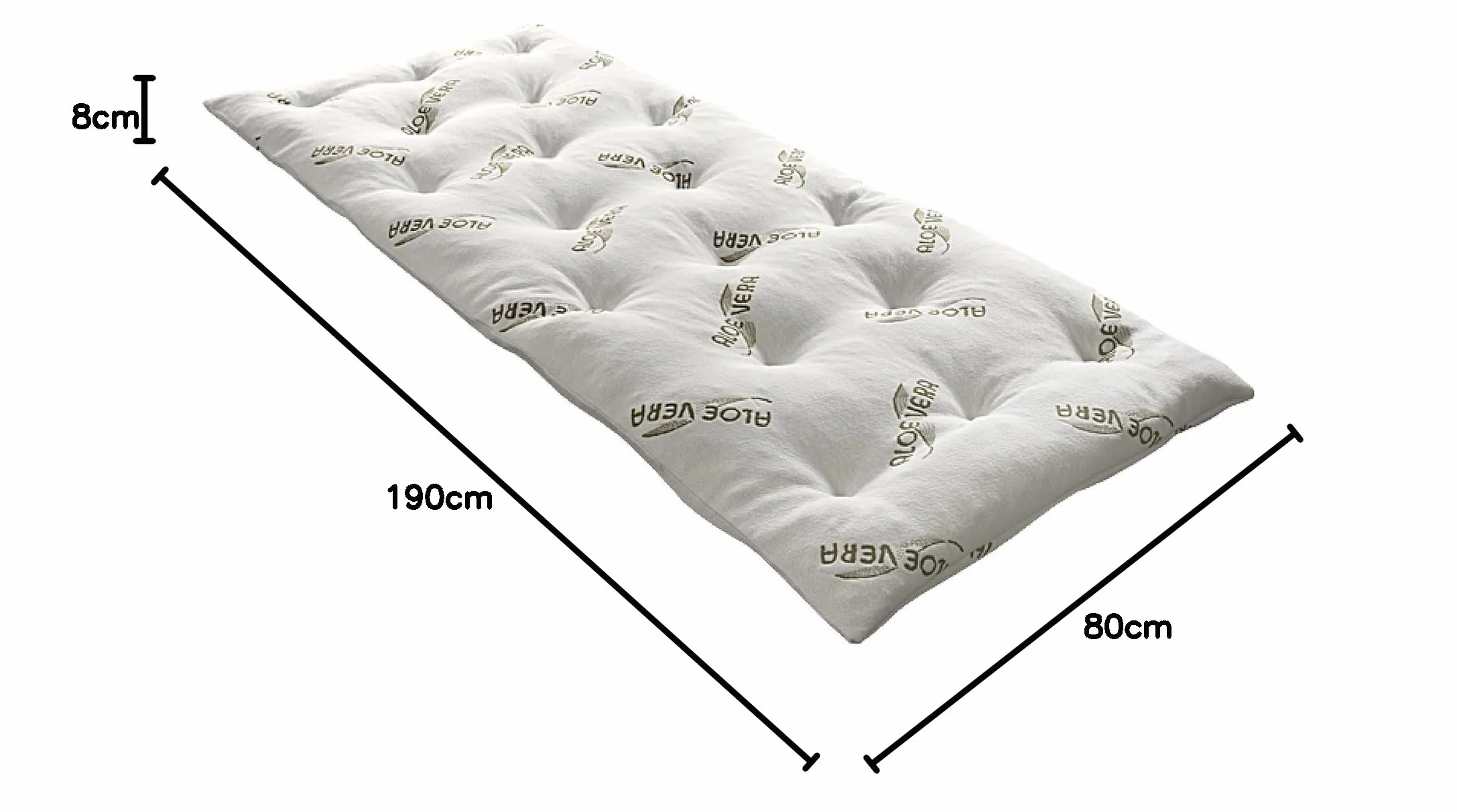 EVERGREENWEB - Topper Colchón Individual 90x200 cm viscoelástico con Forro de Aloe Vera, Cubrecolchón, Corrector de colchón, Futón Suave y Ortopédico STARLES
