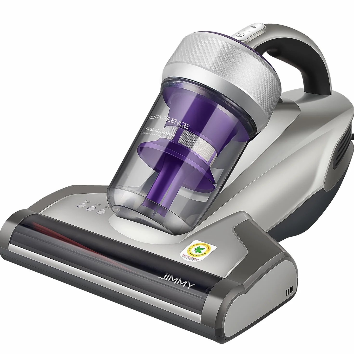 Jimmy JV35 Aspirador Antiácaros 700W con Luz UV-C, Golpeteo Fuerte y Aire Caliente, Portátil para Colchones, Camas y Sofás