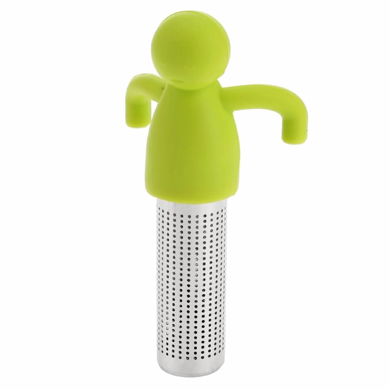 Bola infusora de té, colador de hojas sueltas de malla extrafina con mango de silicona, diseño plegable a prueba de fugas para tazas y teteras, ideal para los amantes del té