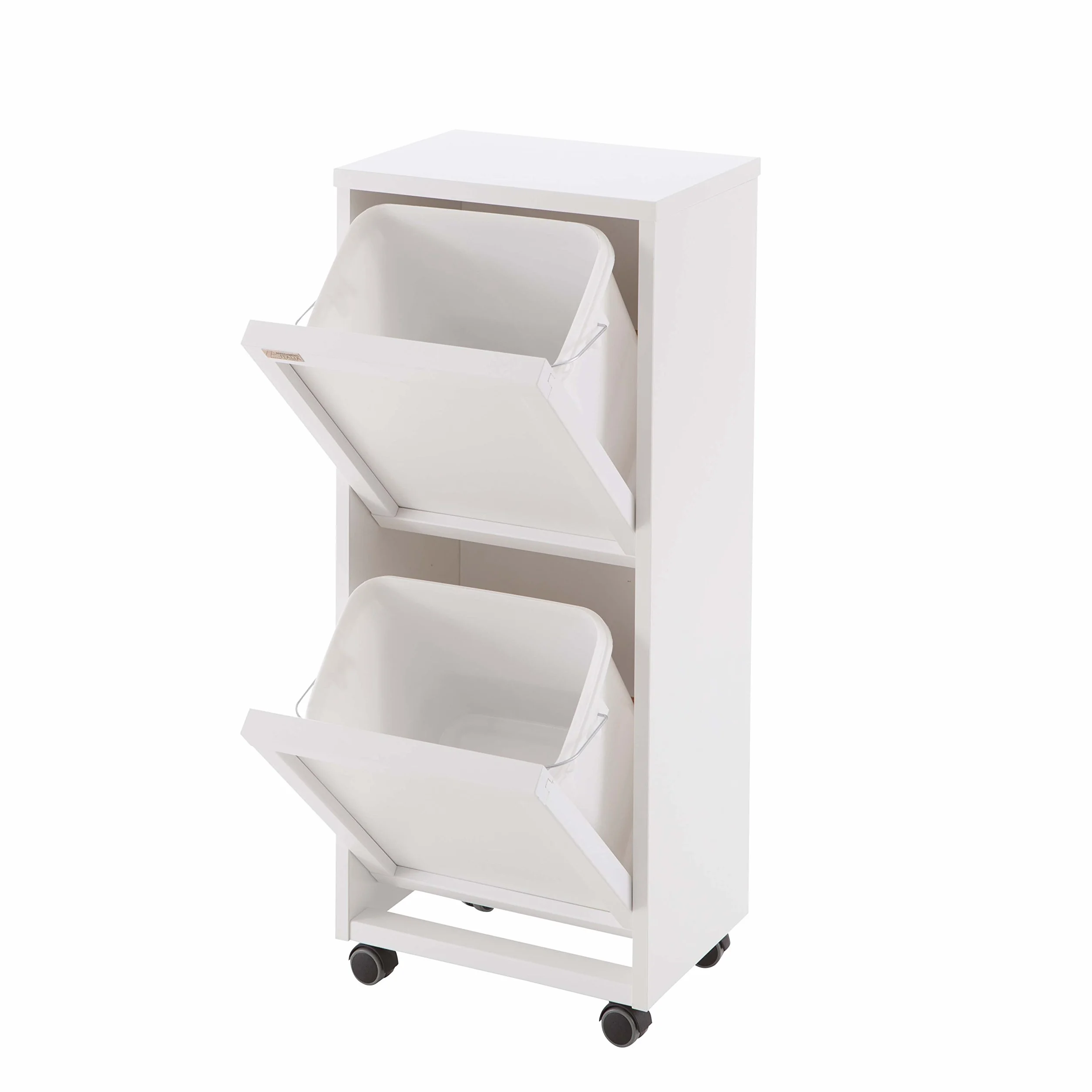 Arredamenti Italia 872 MADERA BLANCO Mueble Para Recogida Selectiva De Residuos en madera