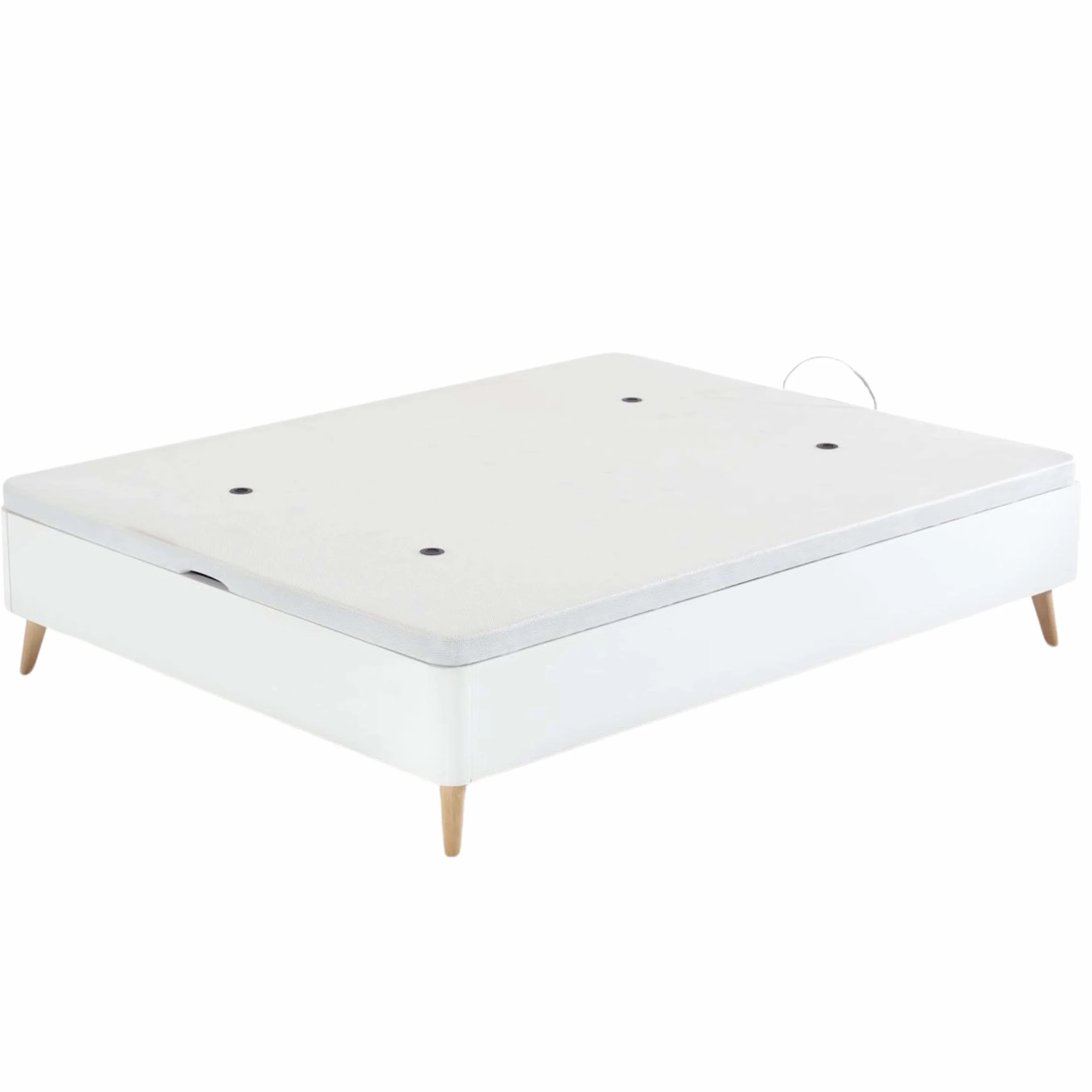 Miroytengo Canapé Alto 135x190 cm Estilo nórdico con Patas Ligeramente inclinadas Color Blanco Cama Dormitorio
