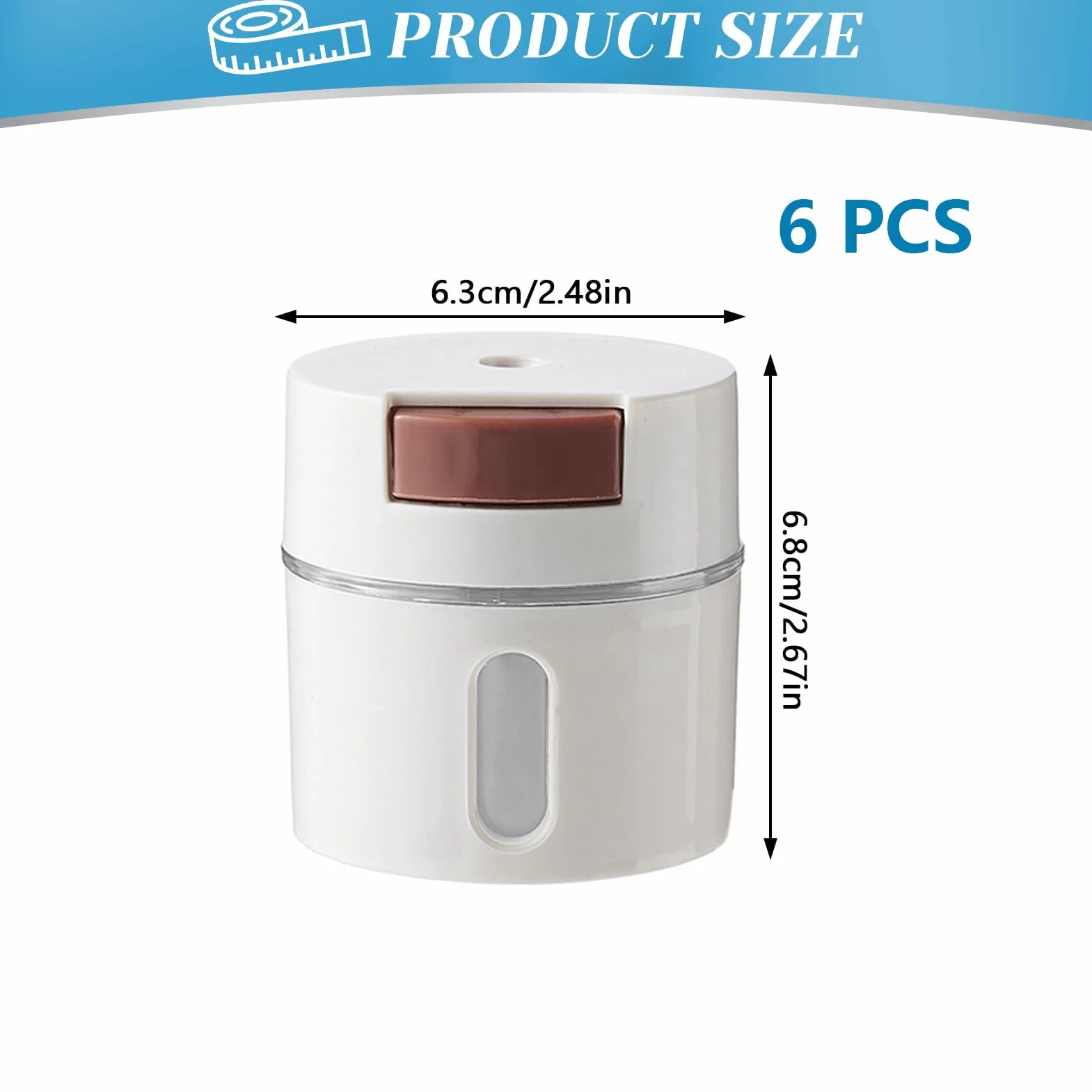 Juego de tarros magnéticos para especias con soporte, 6 recipientes de aromaterapia sin olor para organización de cocina, dispensadores de condimentos de fácil acceso, solución de almacenamiento