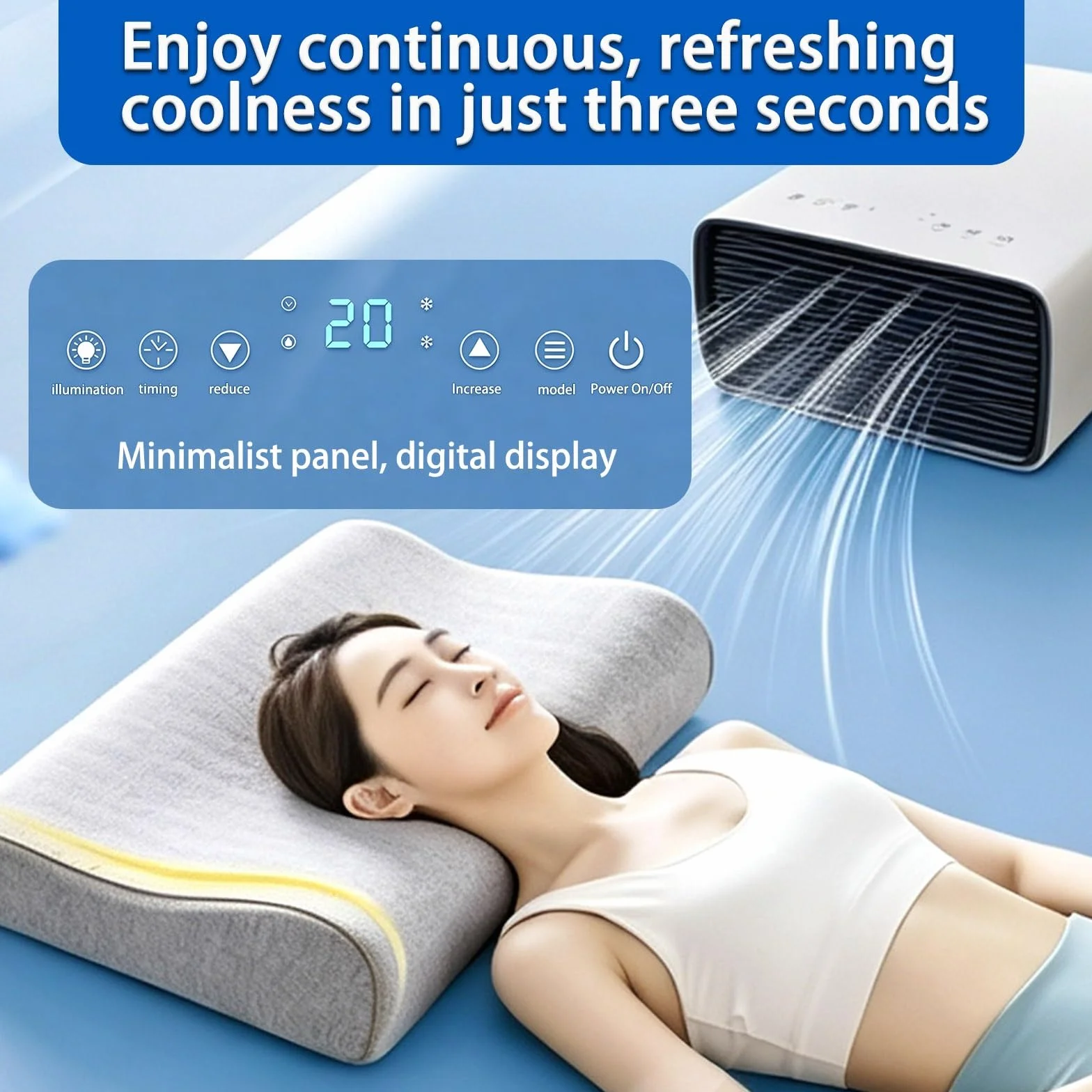 3 en 1 Aire Acondicionado Portatil para Camping, Mini Climatizacion de Tienda Listo para Usar con Tubo de Escape, de Enfriamiento Ecologico para Dormitorio y Roulotte