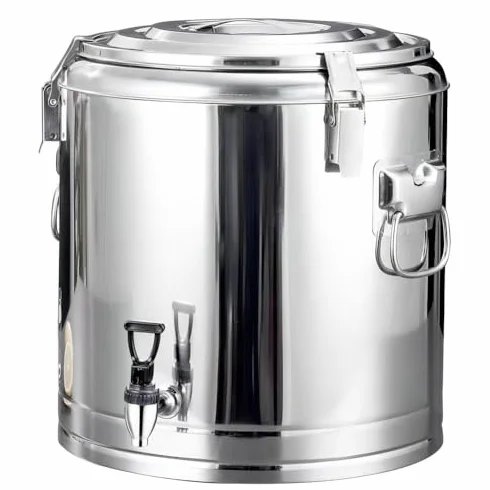 Dispensador térmico de bebidas, recipiente aislado para bebidas, acero inoxidable 304, grifo para agua fría y caliente, capacidad de 40 litros, ideal para catering, té, café, sopa