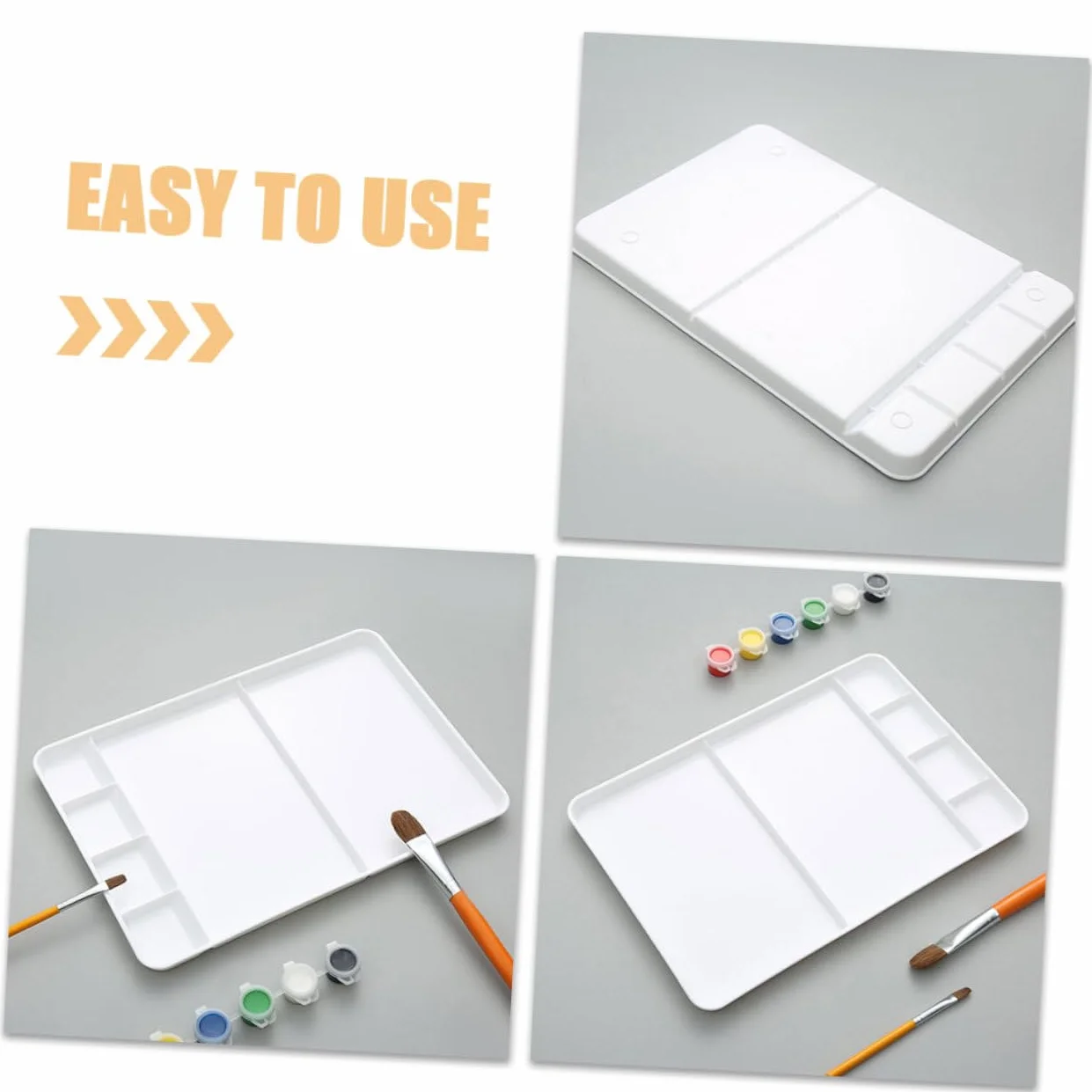 WEKAMOS Paleta de Colores de Superficie Lisa y Resistente de Pintura Plástica Bandeja de Mezcla de Plástico Adecuada para Pintores y Estudiantes