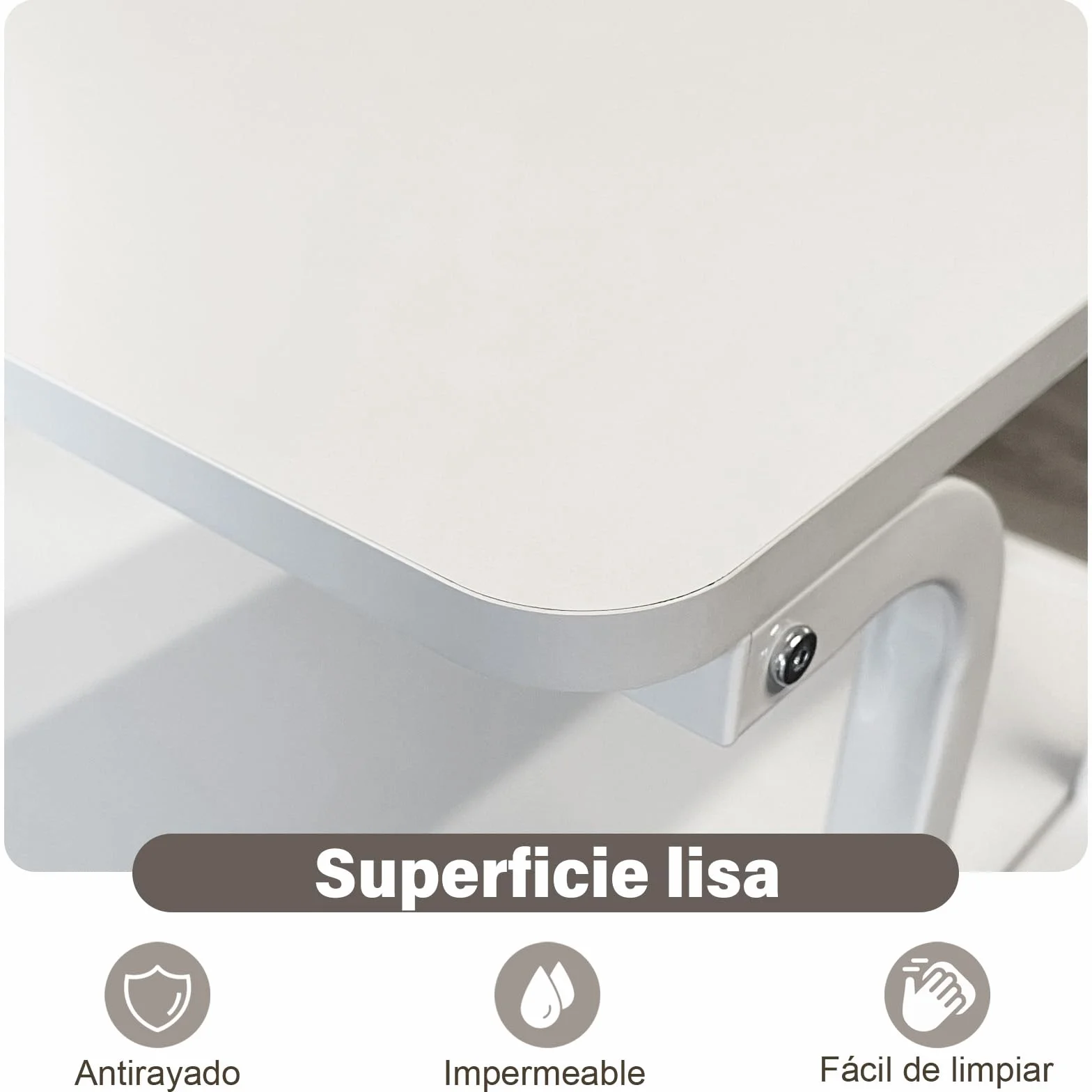 PUNCIA Carro Impresora de 2 Niveles 60 x 50 cm para Oficina Hogar Escuela | mesa soporte impresora blanco carro organizador documentos mueble con estantes para archivos y equipos de oficina