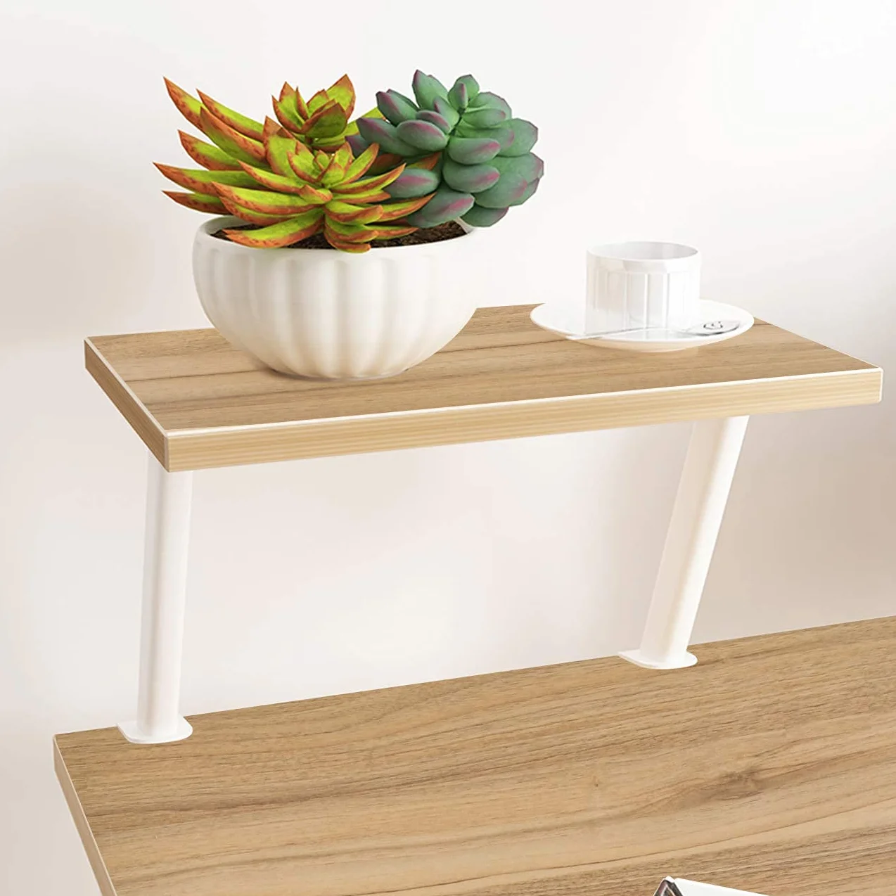 sogesfurniture Mesa de Ordenador Moderno Escritorios para Computadora Escritorio de Oficina Mesa de Trabajo Mesa de Estudio de Madera y Acero, 100x50x75cm, WK-JK100-OK-BH