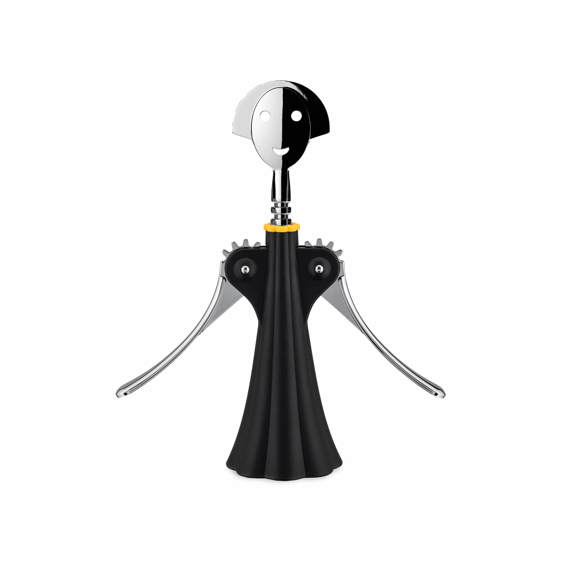 Alessi A di Alessi AAM01B Sacacorchos de Design, Resina y Zamak, Negro