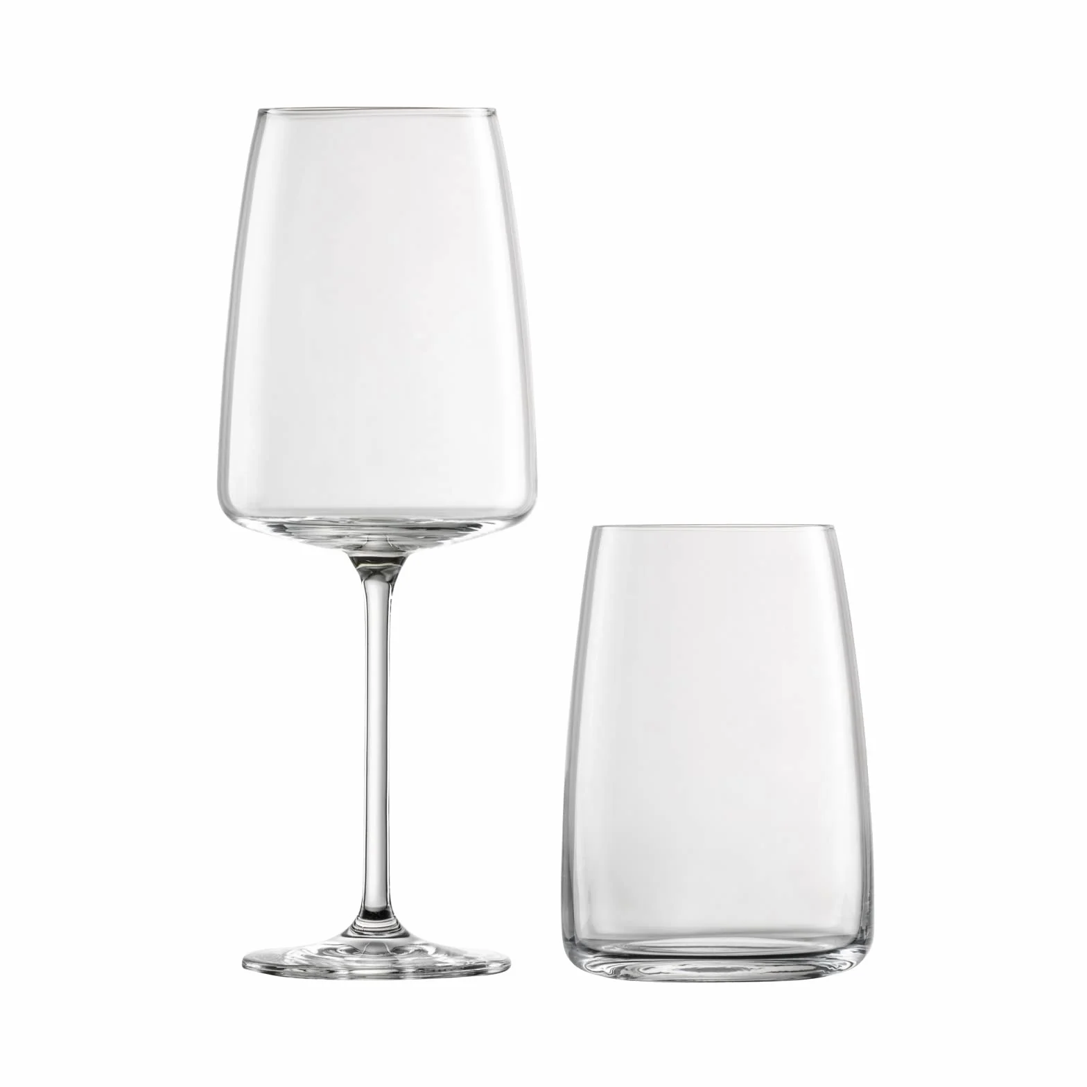 Zwiesel Glas Vivid Senses - Juego de copas de vino y agua (8 piezas, en caja de regalo, copa de vino afrutada y fina, 535 ml, vaso multiusos de 500 ml, apto para lavavajillas)