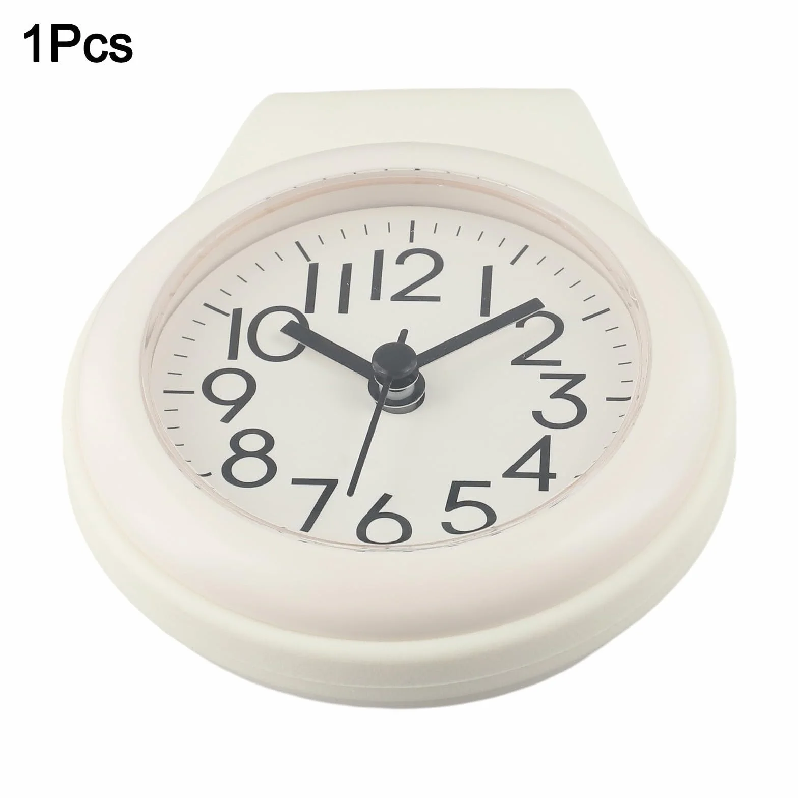 Reloj compacto impermeable pantalla digital para ducha blanco