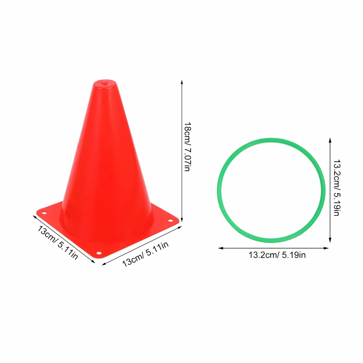 Conos De Plástico para Lanzamiento con Anillos Juego De Entrenamiento Deportivo para Niños, Seguro y Duradero, Ideal para Fiestas Infantiles, Actividades Al Aire Libre y Entrenamiento Sensorial