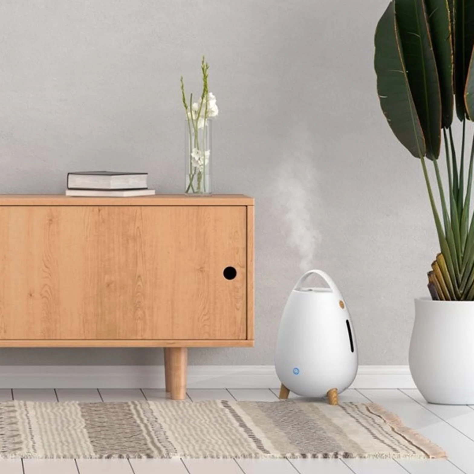 purificador de Aire y humidificador 6 Humidificador ultrasónico con Control Remoto de Apagado automático Filtro humidificador