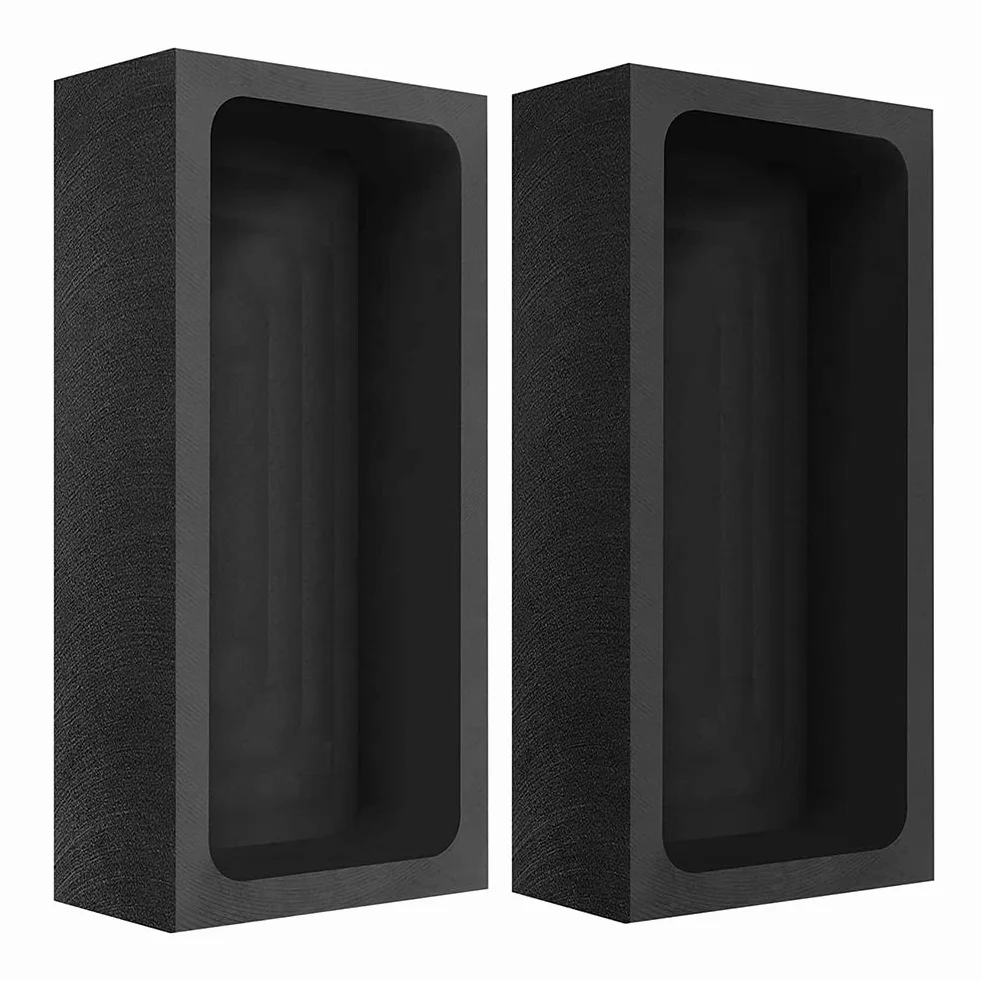 2 Uds. (2-1Kg) Moldes de Lingotes de Grafito para Fundir FundicióN Refinar Metal Cobre Plata Aluminio LatóN