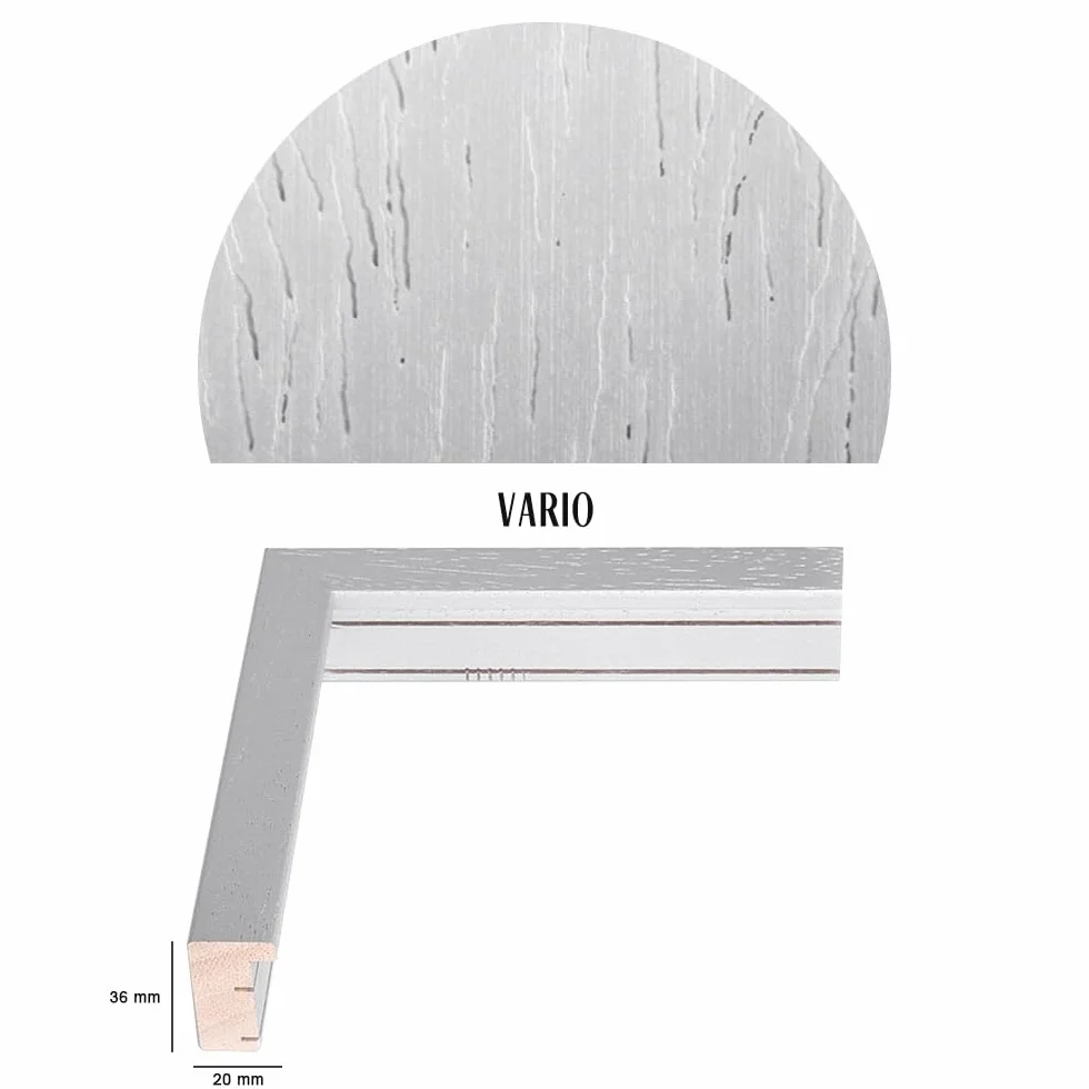VARIO - Marco para camisetas (incluye percha y paspartú en muchos tamaños y colores), madera, Salsarot, 60 x 80 cm