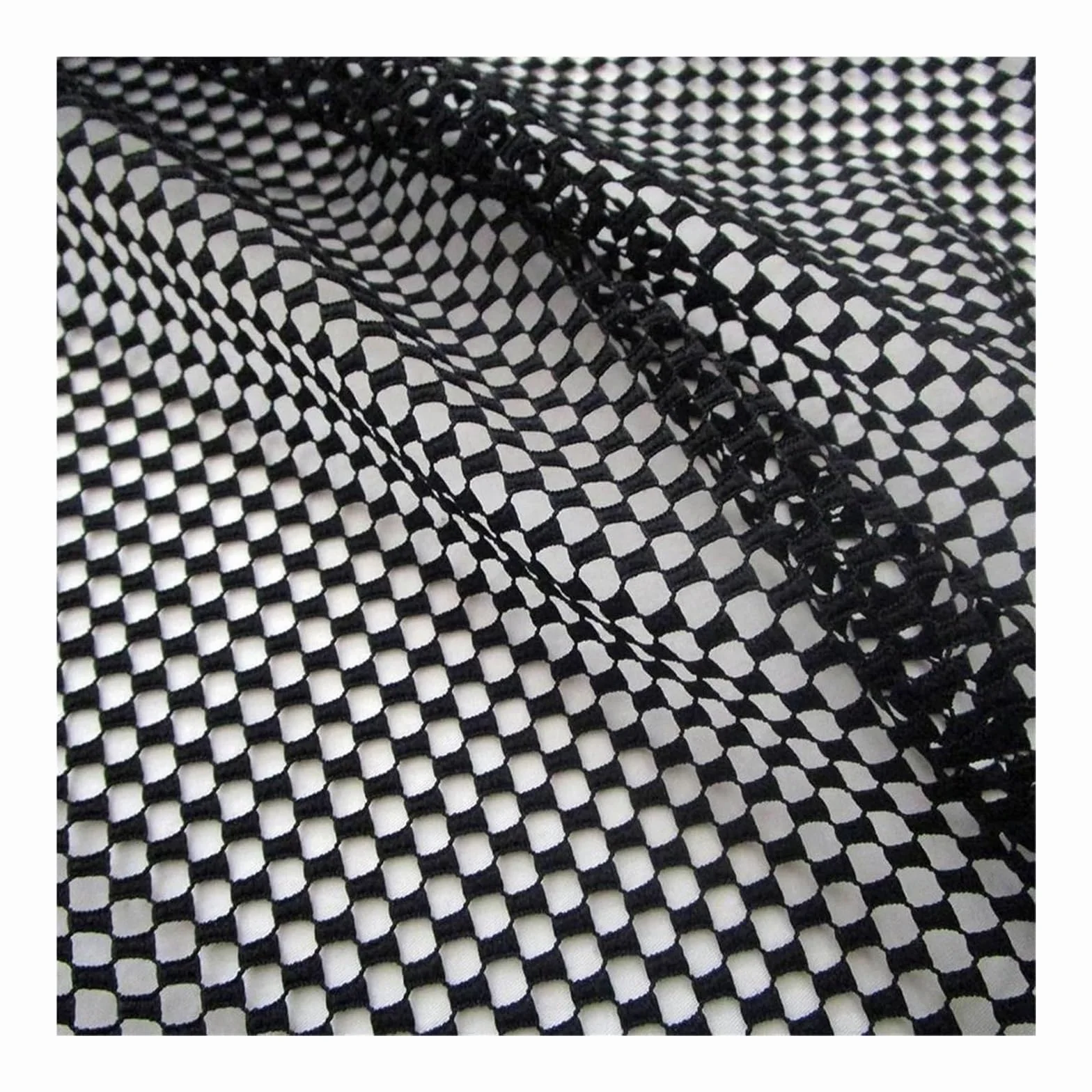 Tejido de malla para costura, Tela de malla bordada inelástica poliéster, multicolor, 90 cm x 145, for falda vestir(White,90cmx145cm)