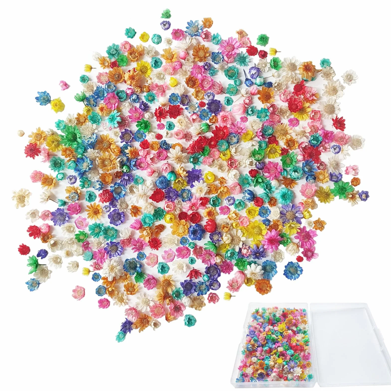 ZOCONE 280 Piezas Flores Secas Multicolor Naturales para Resina Epoxi Manualidades Decoracion Bricolaje