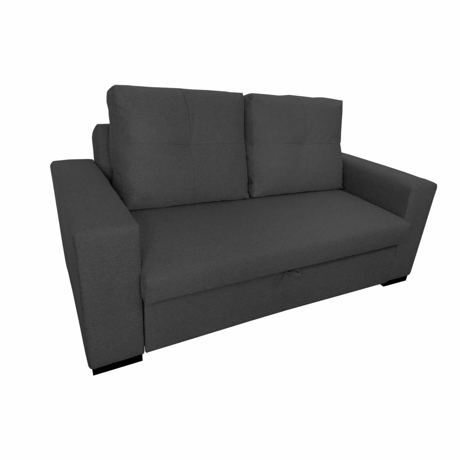 MUEBLIX.COM | Sofá Cama Cantabria | Sofá 2 Plazas | Sillón Cama | Sofa-Cama | Asientos Extraíbles | Sofá de Diseño | Color Antracita