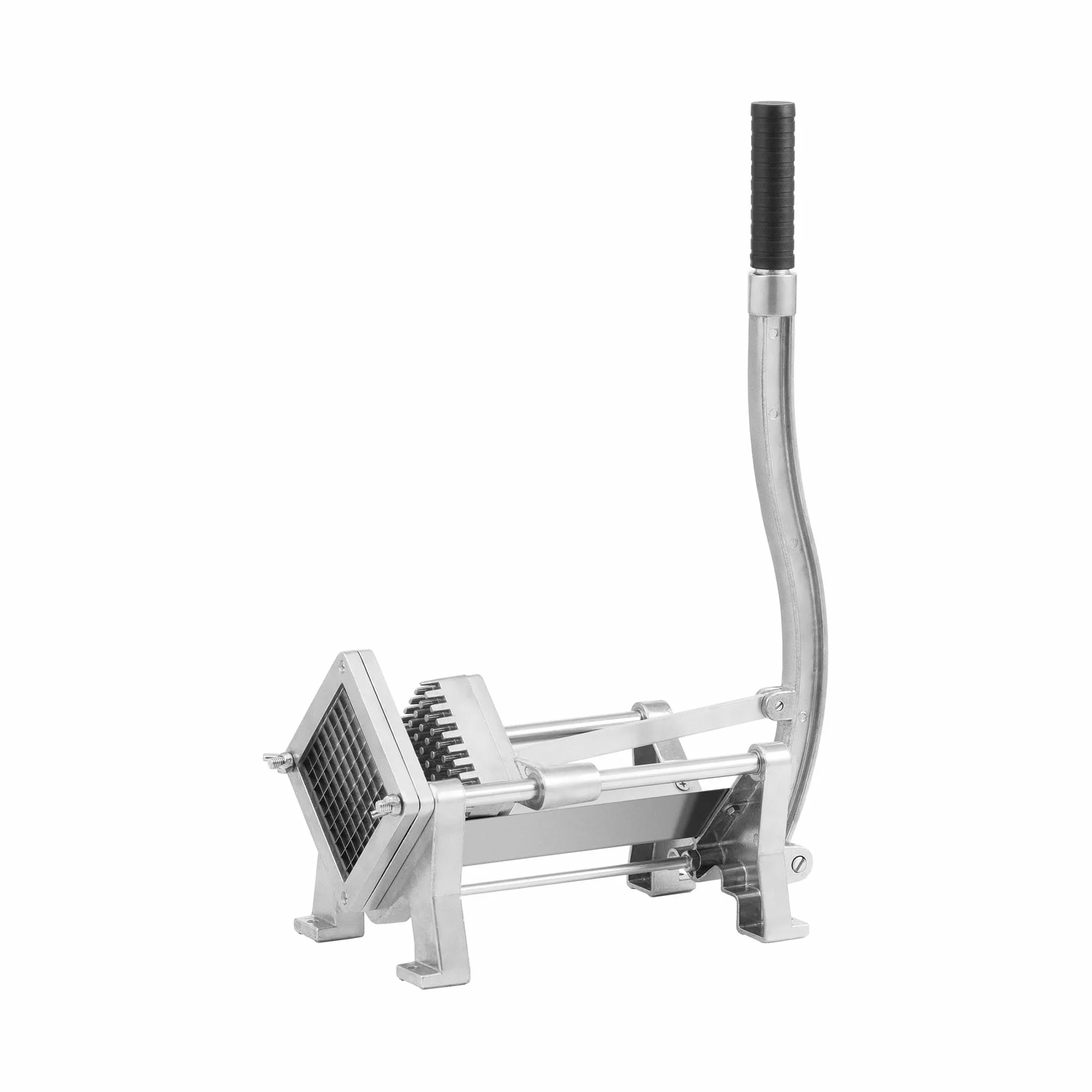 Royal Catering RCKS-3 - Cortador de patatas y verduras (incluye 3 cuchillas 8 x 8/10 x 10/12 x 12, manual, montaje en mesa y pared, acero inoxidable y aluminio, estable)