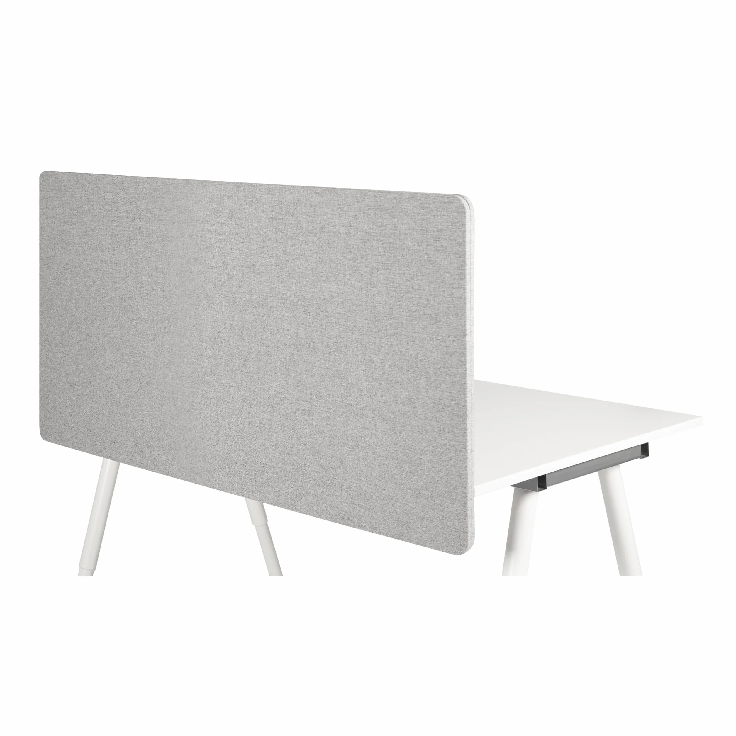 hjh OFFICE Separador acústico de Escritorio Partición de Mesa FLEXMIUT D Tejido 62 x 120 cm Tabique Gris Claro