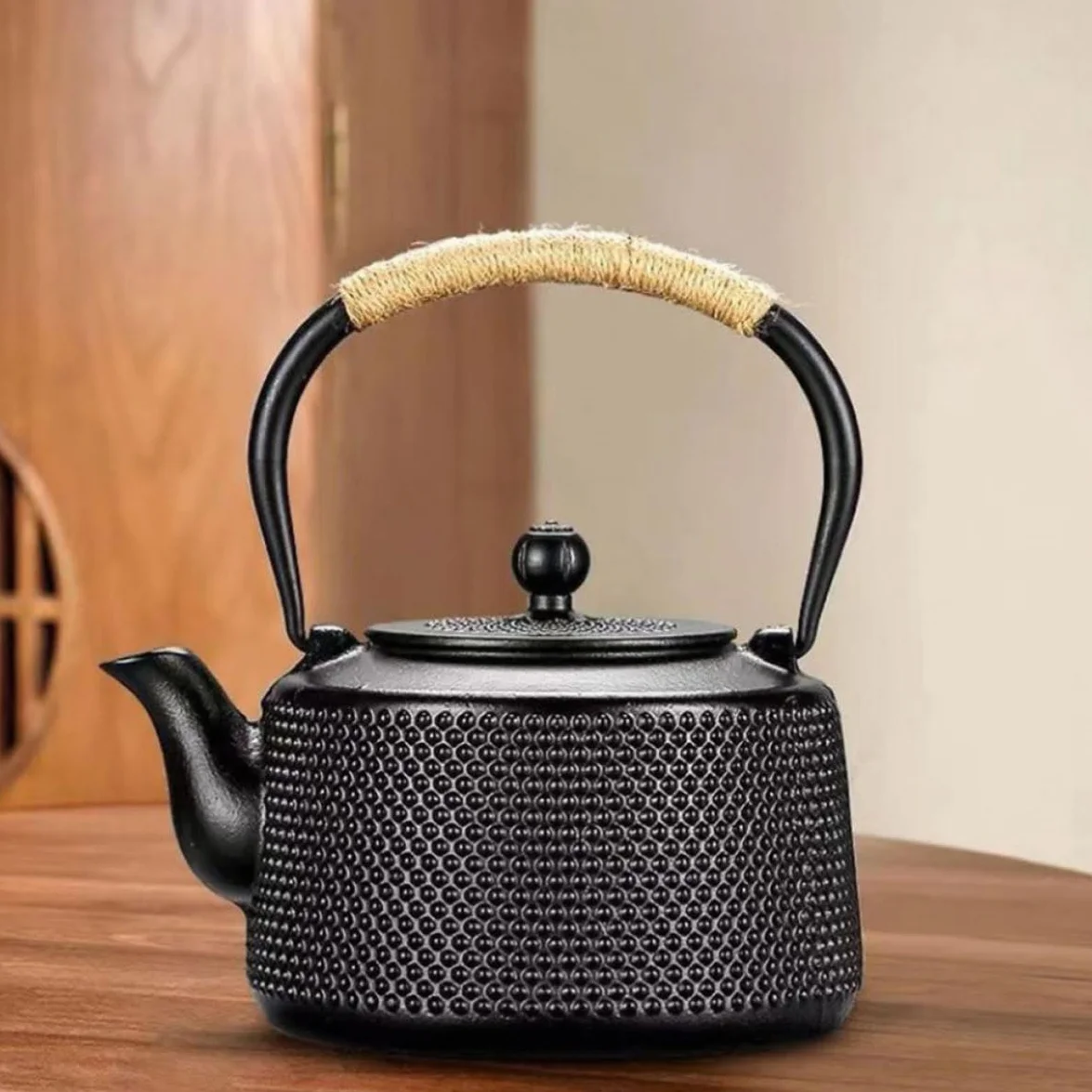 VICASKY Tetera de Hierro Fundido Clásica de 900ml Infusor para Hojas Sueltas, Ligera y Fácil de Limpiar, Adecuado para Hogares y Oficinas Estilo Vintage Japonés