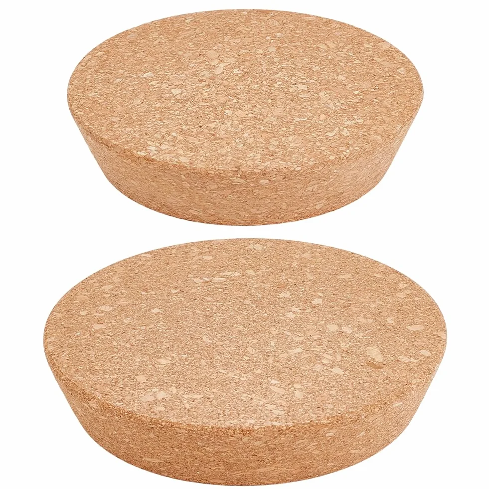 OLYCRAFT 2 tapones de corcho grandes de 2 tamaños, tapones de corcho para botellas de 12 a 13 cm, tapones cónicos de corcho, tapas de tarros de conservas, tapones cónicos de madera para cocina, boda