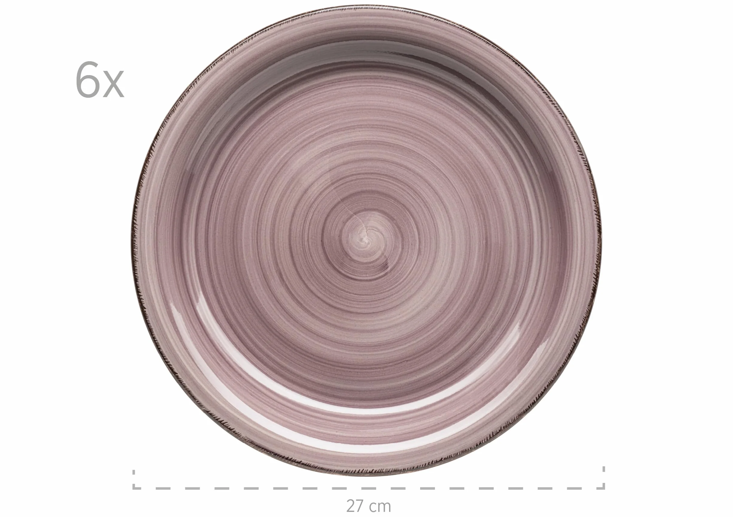 MÄSER Bel Tempo II - Vajilla para 6 personas (cerámica, 30 piezas, cerámica pintada a mano), diseño vintage
