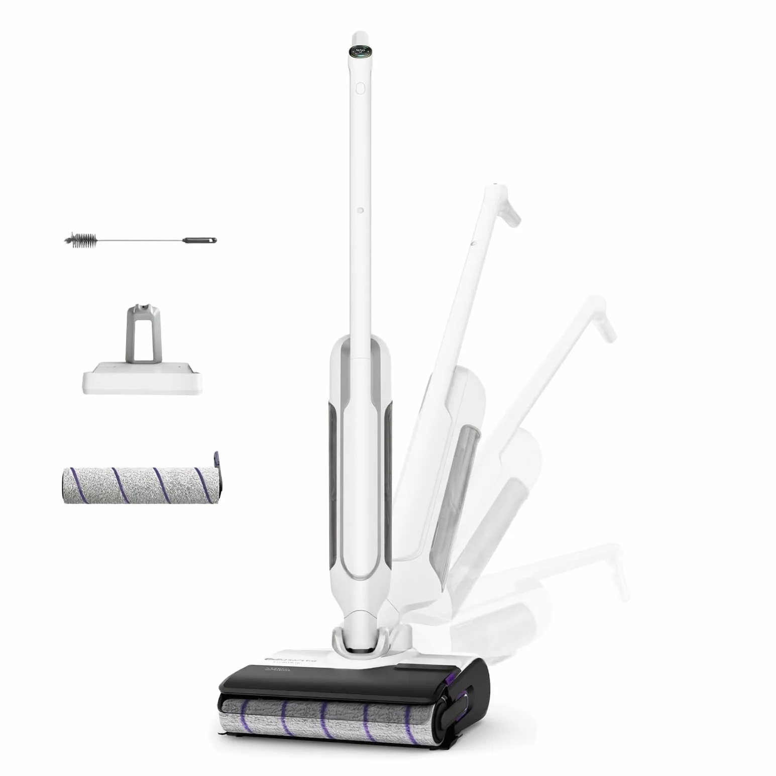 Rowenta X-Clean 10, Aspiradora Fregona Eléctrica Sin Cable, Tecnología Wet & Dry y Dual Edge, Autolimpieza y Secado Automático, Gran autonomía y pantalla LED, Ligera, Flexible, GZ7540WO