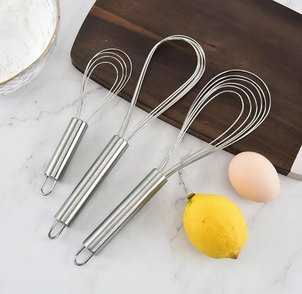 Batidor Varillas Cocina Batidor De Huevos De Acero Inoxidable En Forma De Abanico, Herramienta For Hornear, Varilla Agitadora Manual Multifunción Barillas Batir Batidor De Huevo(6.8x26.7cm)