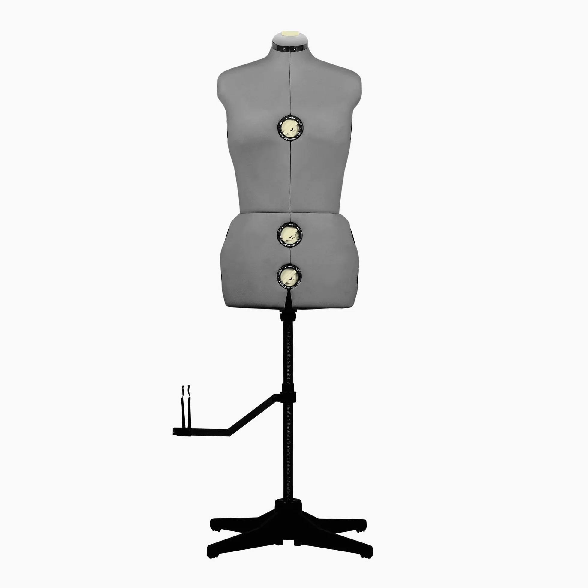EFFEKTIV - Maniqui Costura Mujer Ajustable | Busto Maniqui de Moda Mujer | con Talla y Altura Ajustables | Ideal para Modistas | Costura y Confección | 13 Ajustes | Talla S - L (36 - 44 Euro)