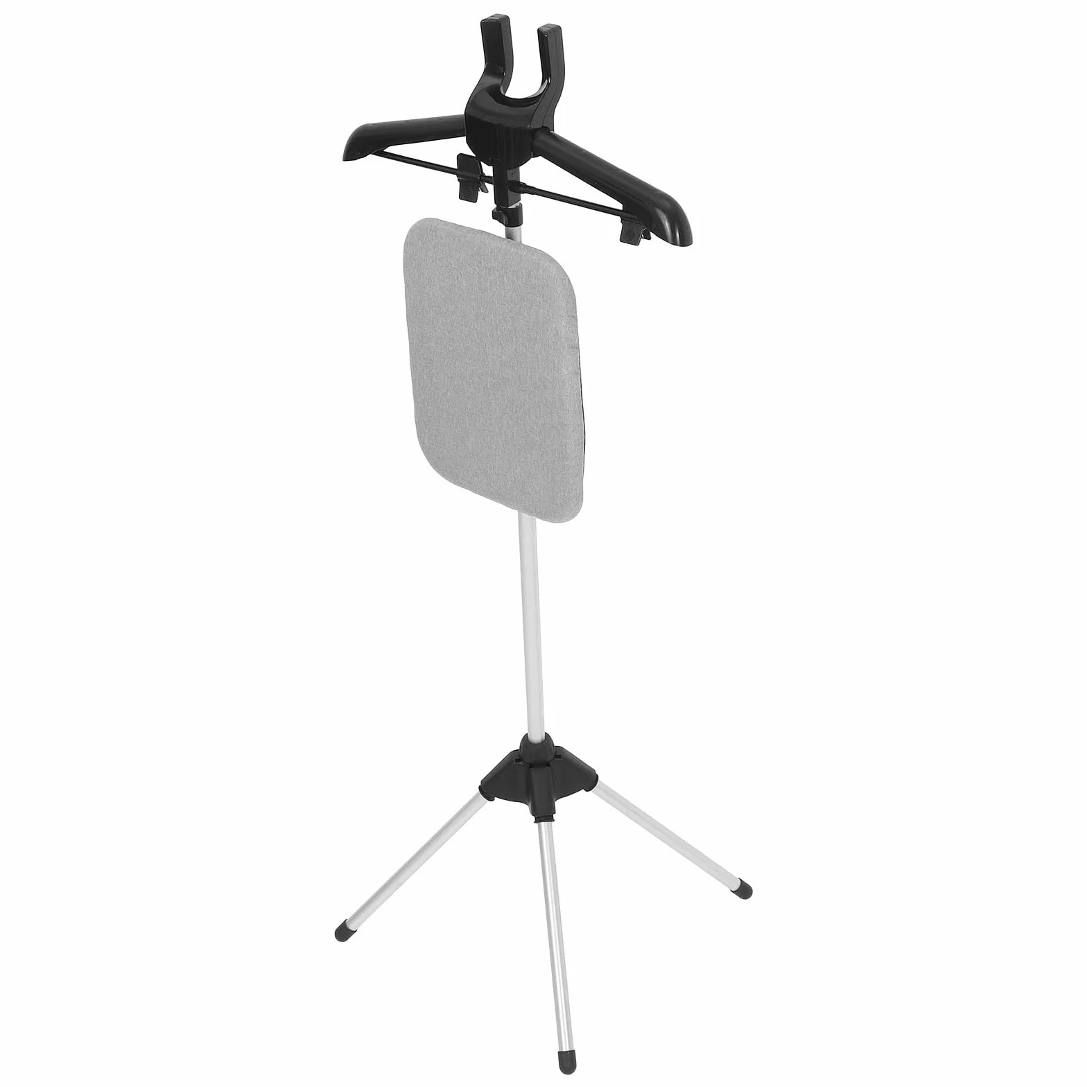 BESPORTBLE Soporte para Planchado Tabla Integrada, Negro, Plegable | 1 Base de Cuatro Patas Aleación de Aluminio y Plástico Altura 90-160cm