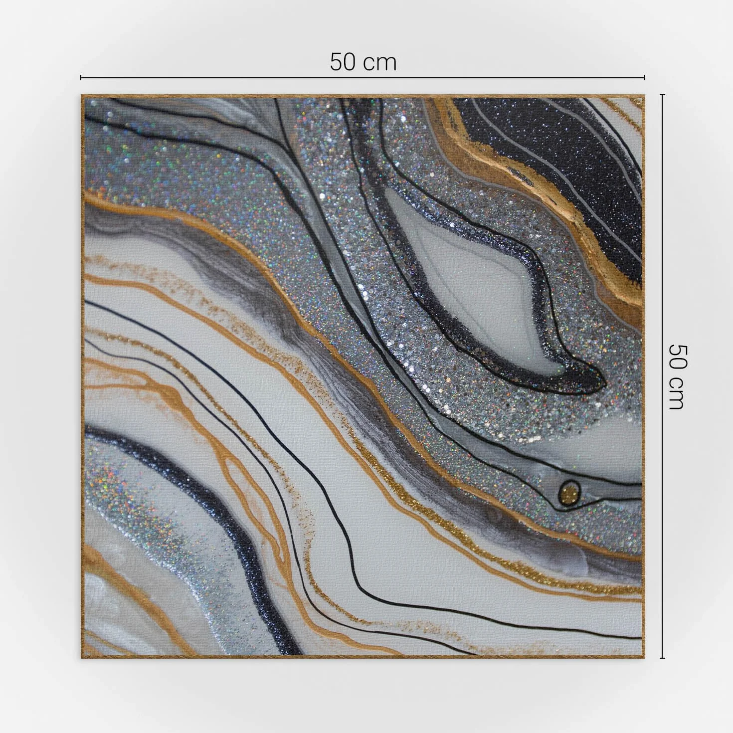 Azulejos Decorativos 50x50 cm Protección Contra Daños Decoración Antischizzo Fácil de Limpiar 4 Piezas Revestimiento del Suelo Vinilo Sostenible - Onde astratte con brillo