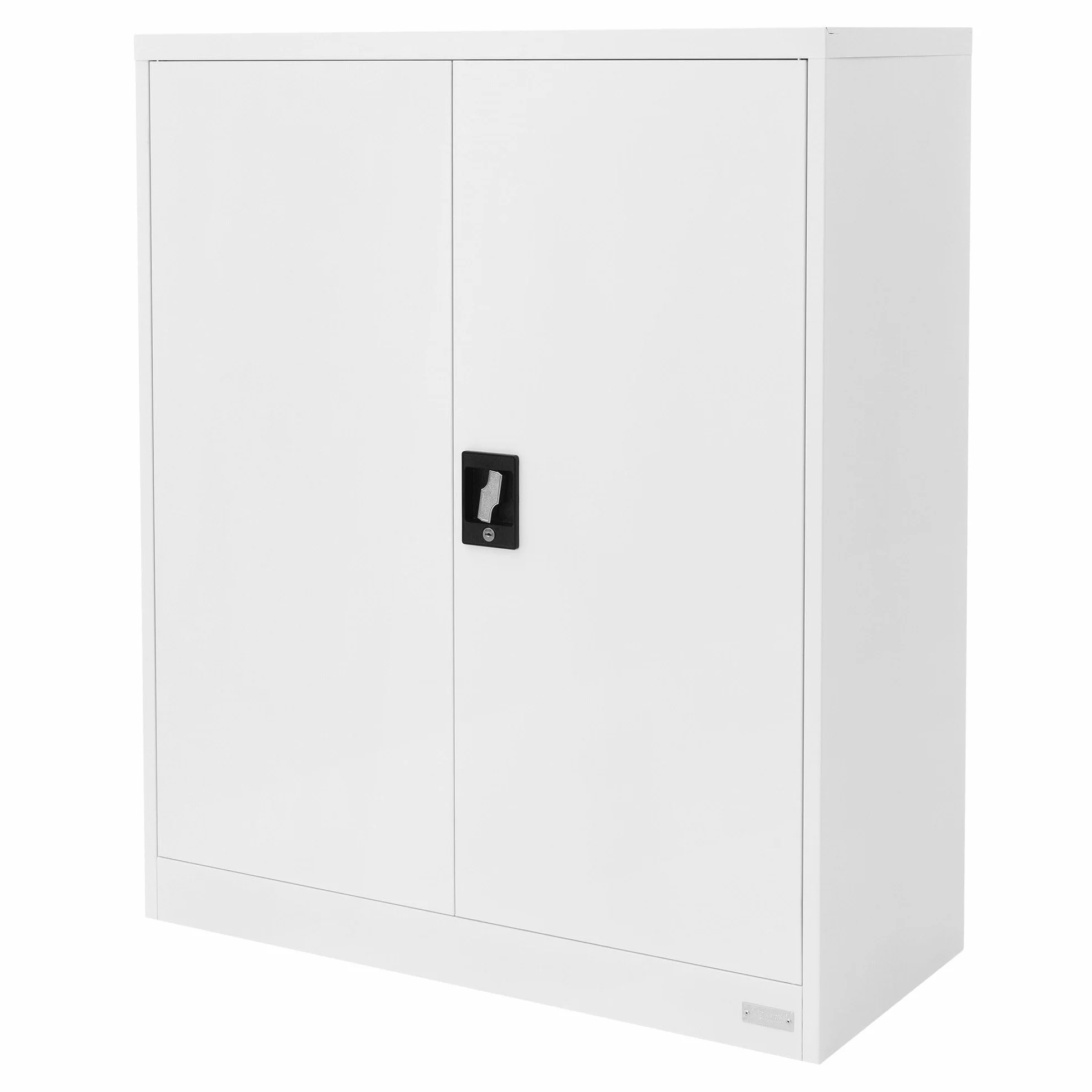 ML-Design Archivador de Oficina 90x40x109cm Acero Blanco Armario Independiente Auxiliar Metálica con 2 Puertas y 3 Estantes Regulables en Altura Mueble para Almacenamiento Documentos