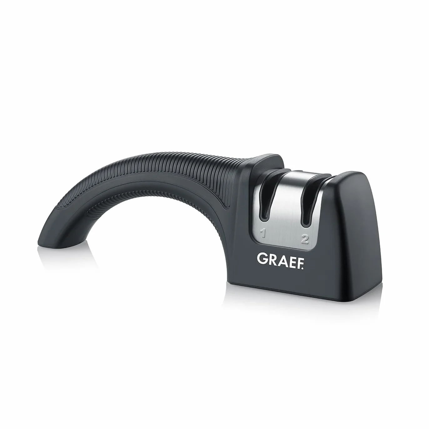 Afilador manual de cuchillos PRONTO de GRAEF, con tecnología CrissCross® y Dizor®, ángulo de afilado de 20°, funcionamiento seguro, adecuado para cuchillos de cocina, caza y exteriores, fácil de usar