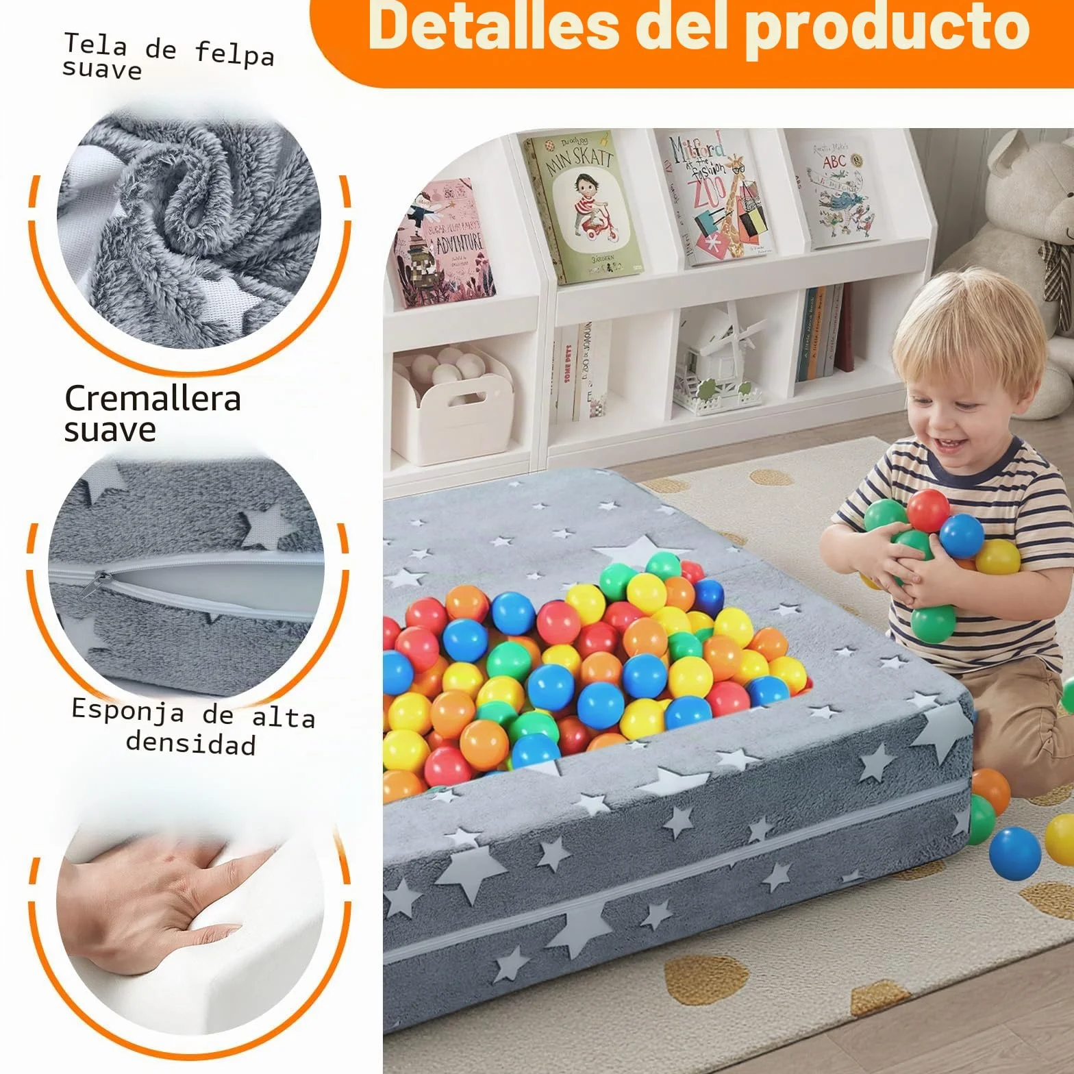 MeMoreCool Sillon Bebe, sofá con Estrellas Que Brillan en la Oscuridad, sofá Plegable para niños Infantil, Sillones Infantiles, Sofá Infantil Modular para Sala de Juegos